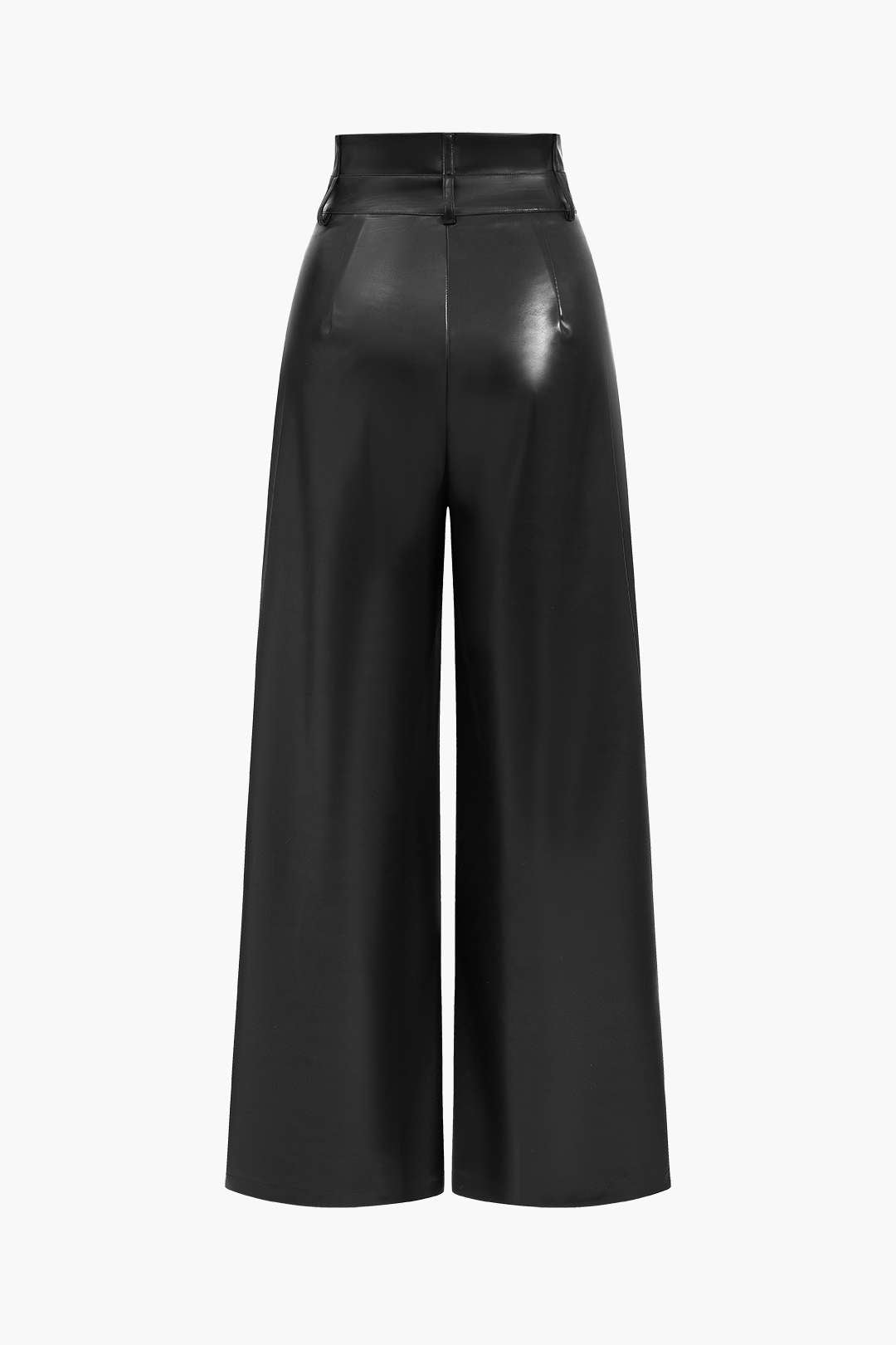 Faux Leather High Waist Trousers