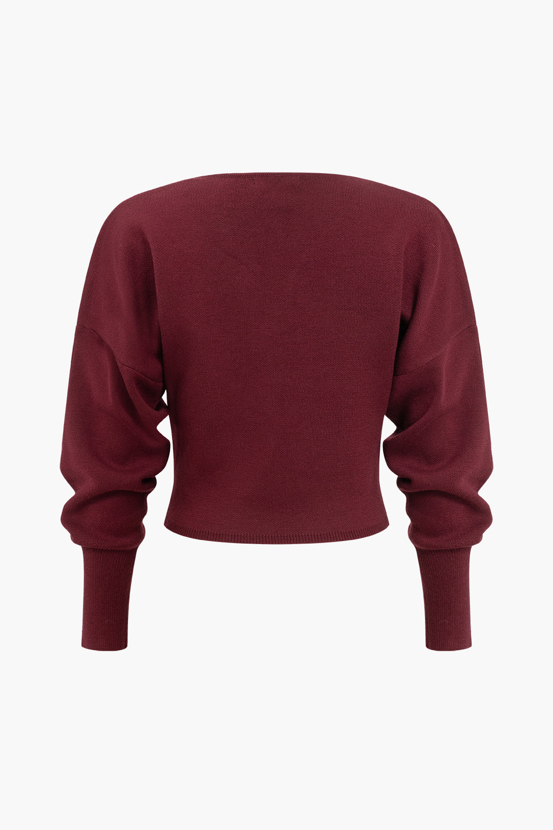 Basic Solid Knit Long-Sleeve Top