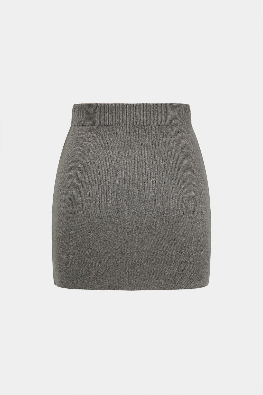 Basic Solid Knit Mini Skirt