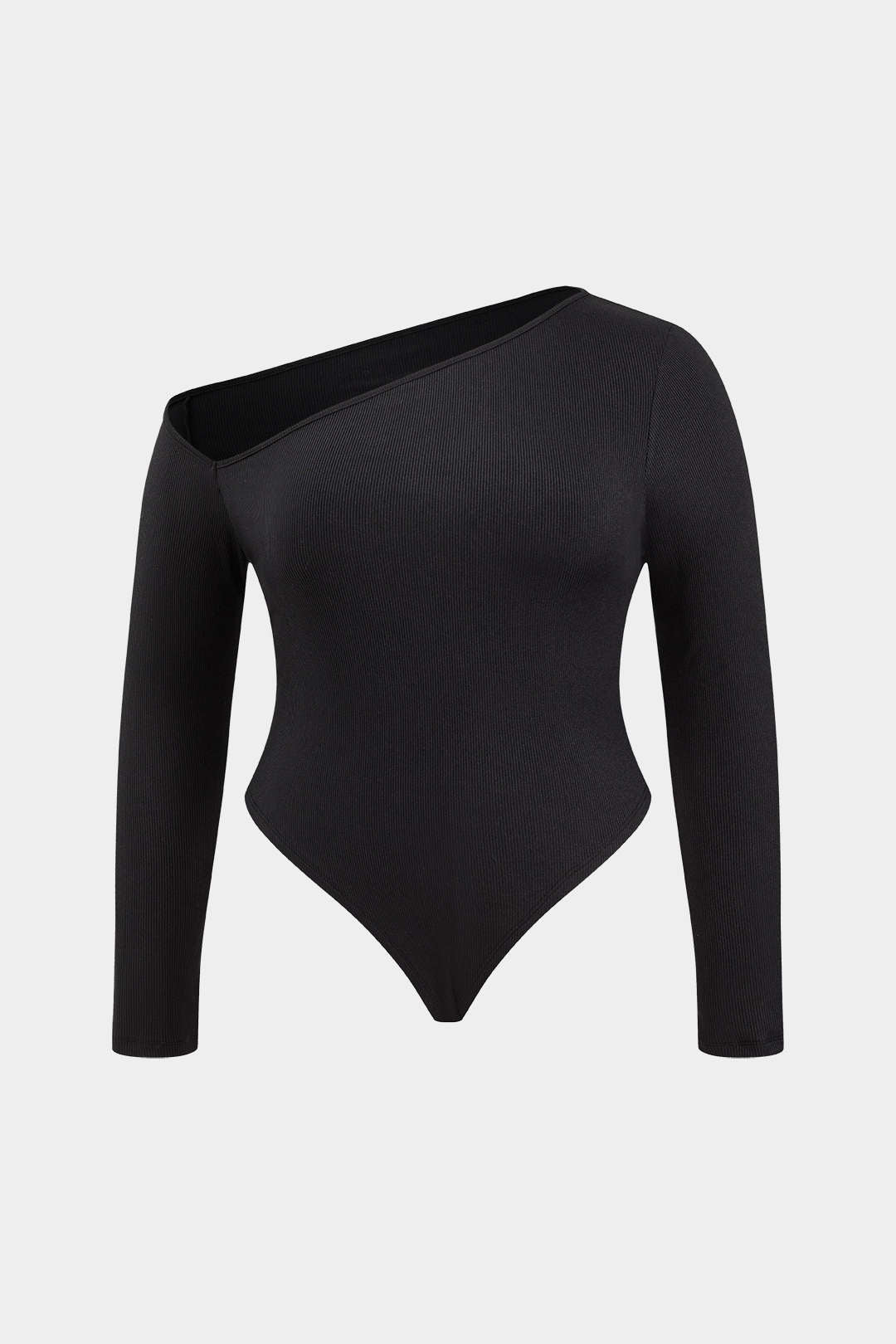 Plus Size Asymmetrical  Bodysuit