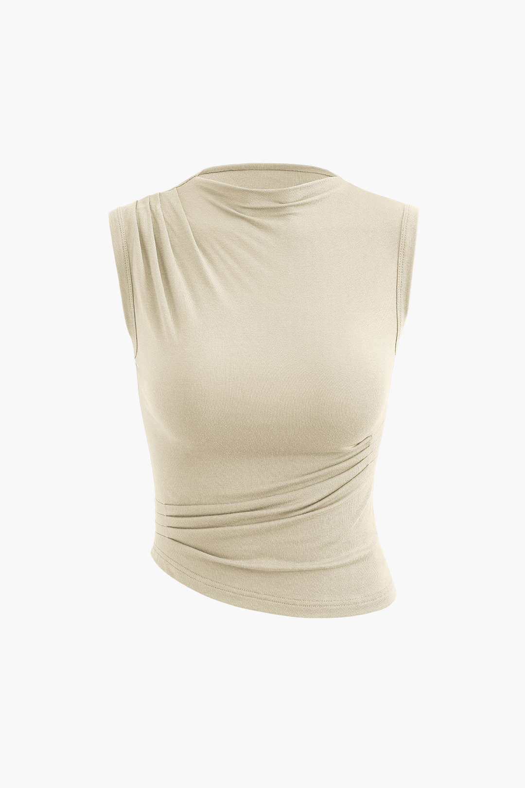 Asymmetric Ruched Tank Top