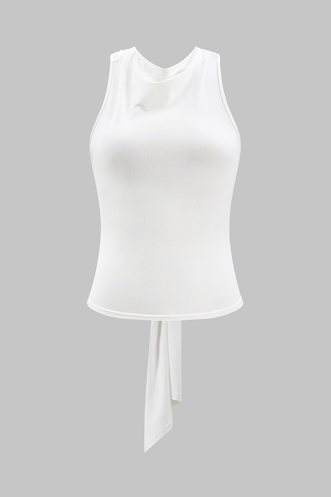 Ruched Asymmetrical Backless Tank Top