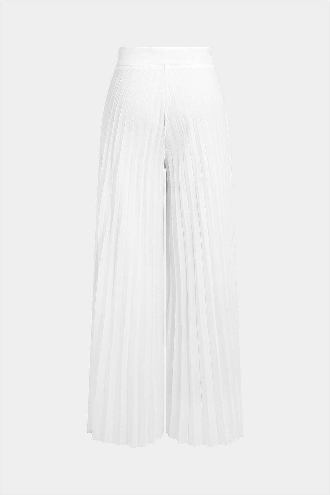 Zipper Backless Top And Pleated Wide Leg Trousers Set