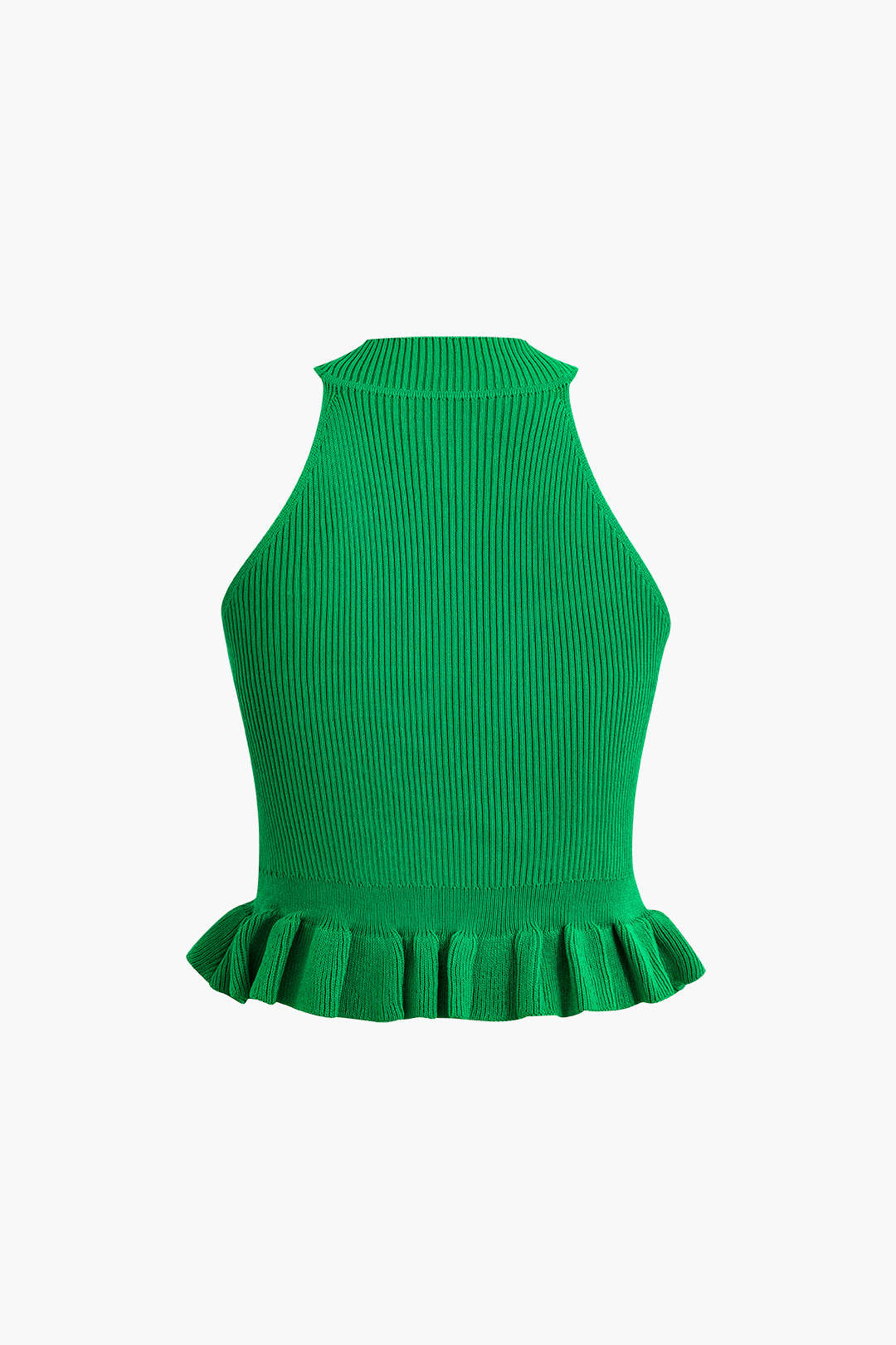 Ruffle Hem Knit Tank Top