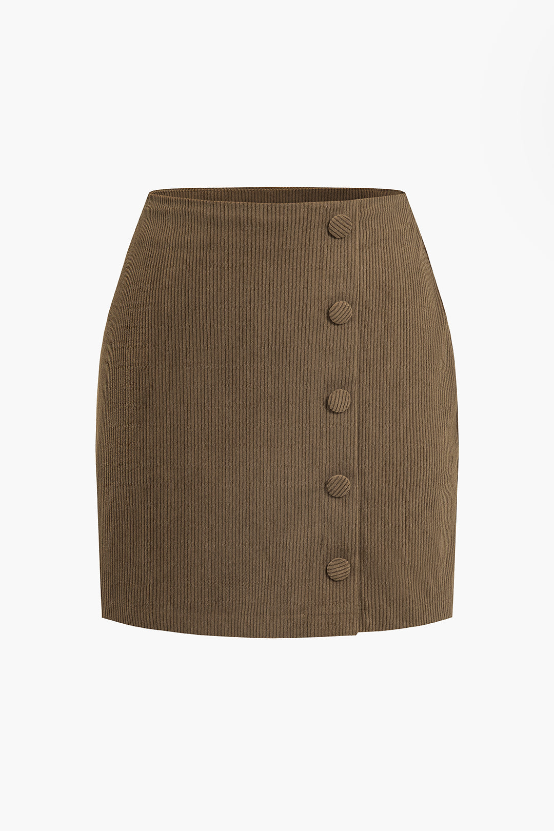 Solid Corduroy Mini Skirt