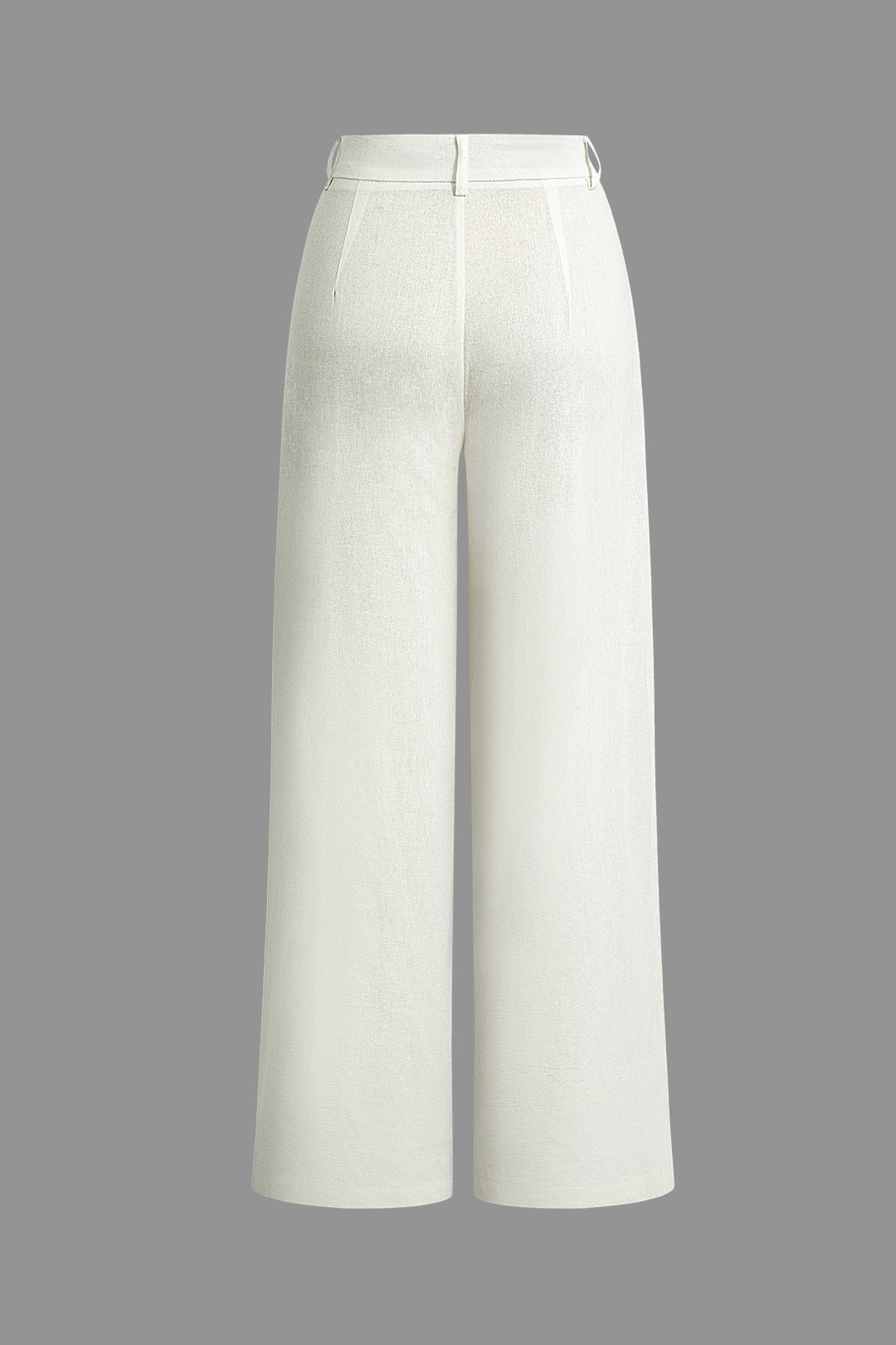 Linen Asymmetrical Zipper Straight Leg Pants