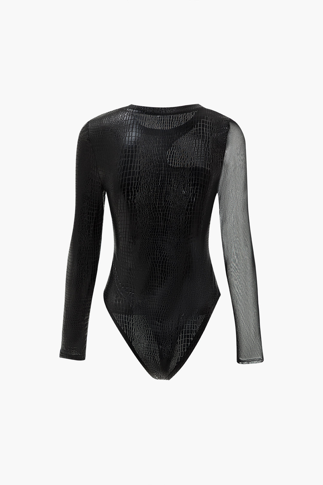 Asymmetrical Long-Sleeve Bodysuit