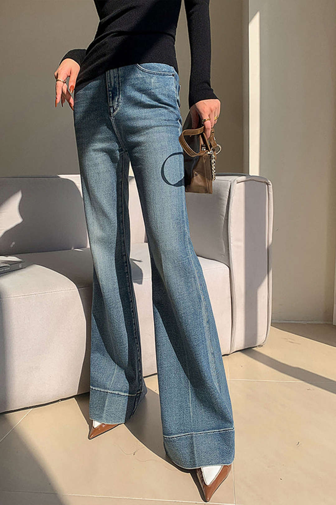 Basic Denim High-Waisted Jeans