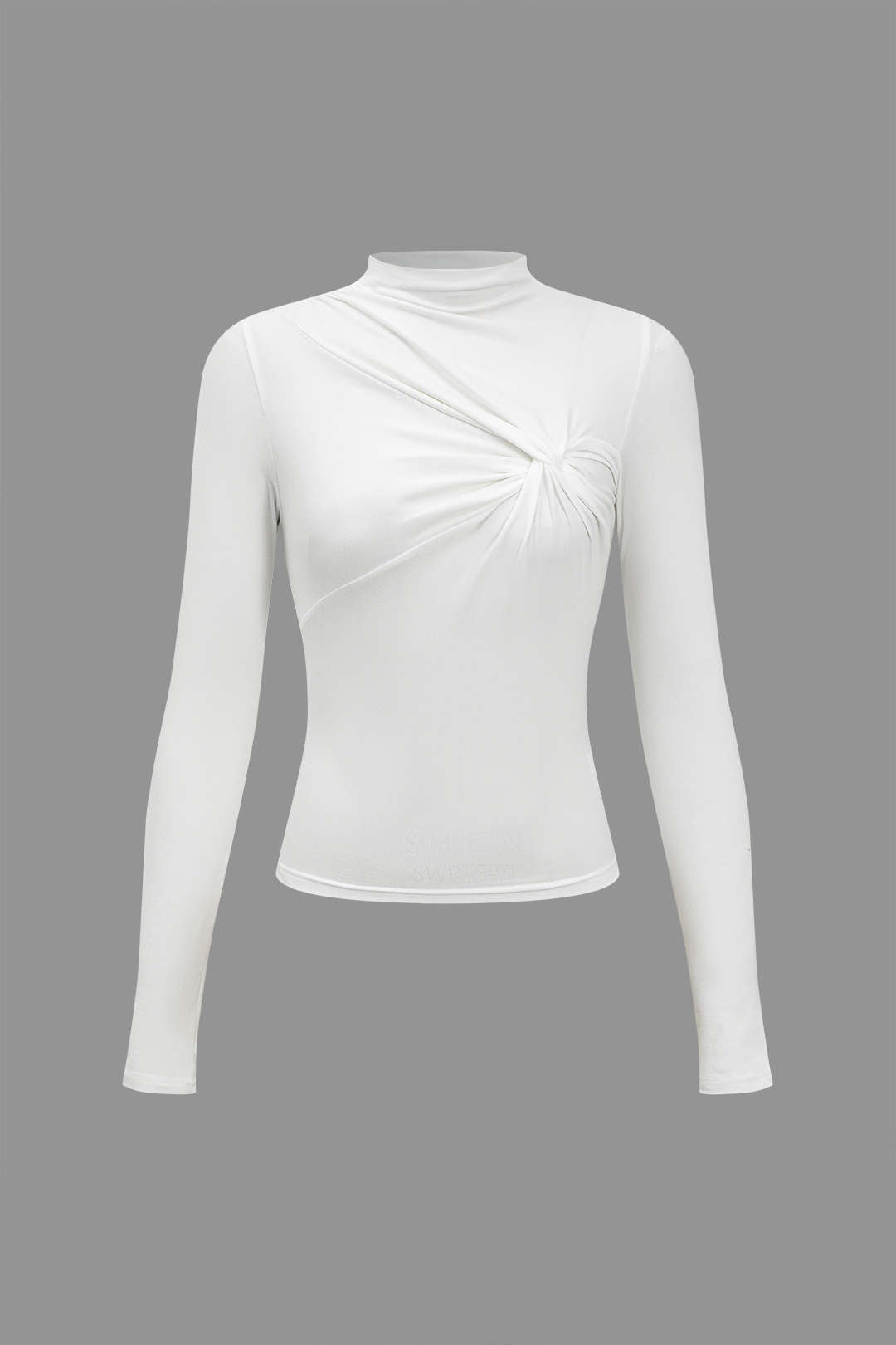 Solid Twist Knot Long-Sleeve Top