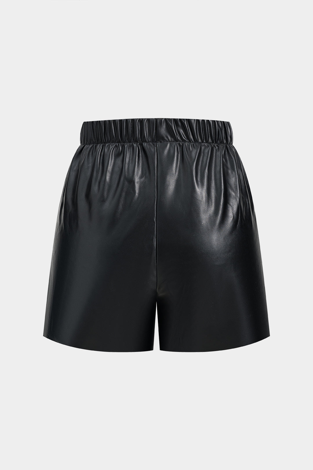 Basic Faux Leather Shorts