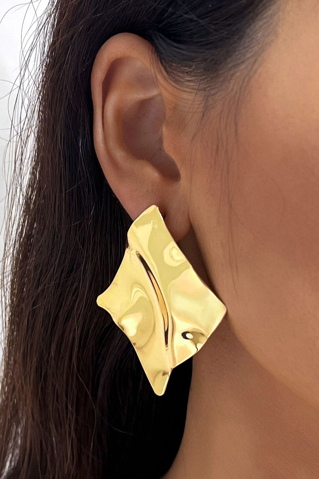 Metal Exaggerated Geometric Earrings