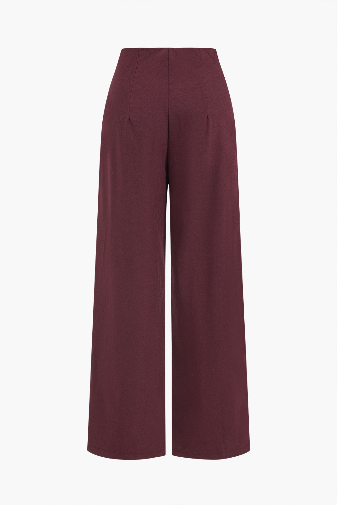 Button Detail Wide-Leg Pants