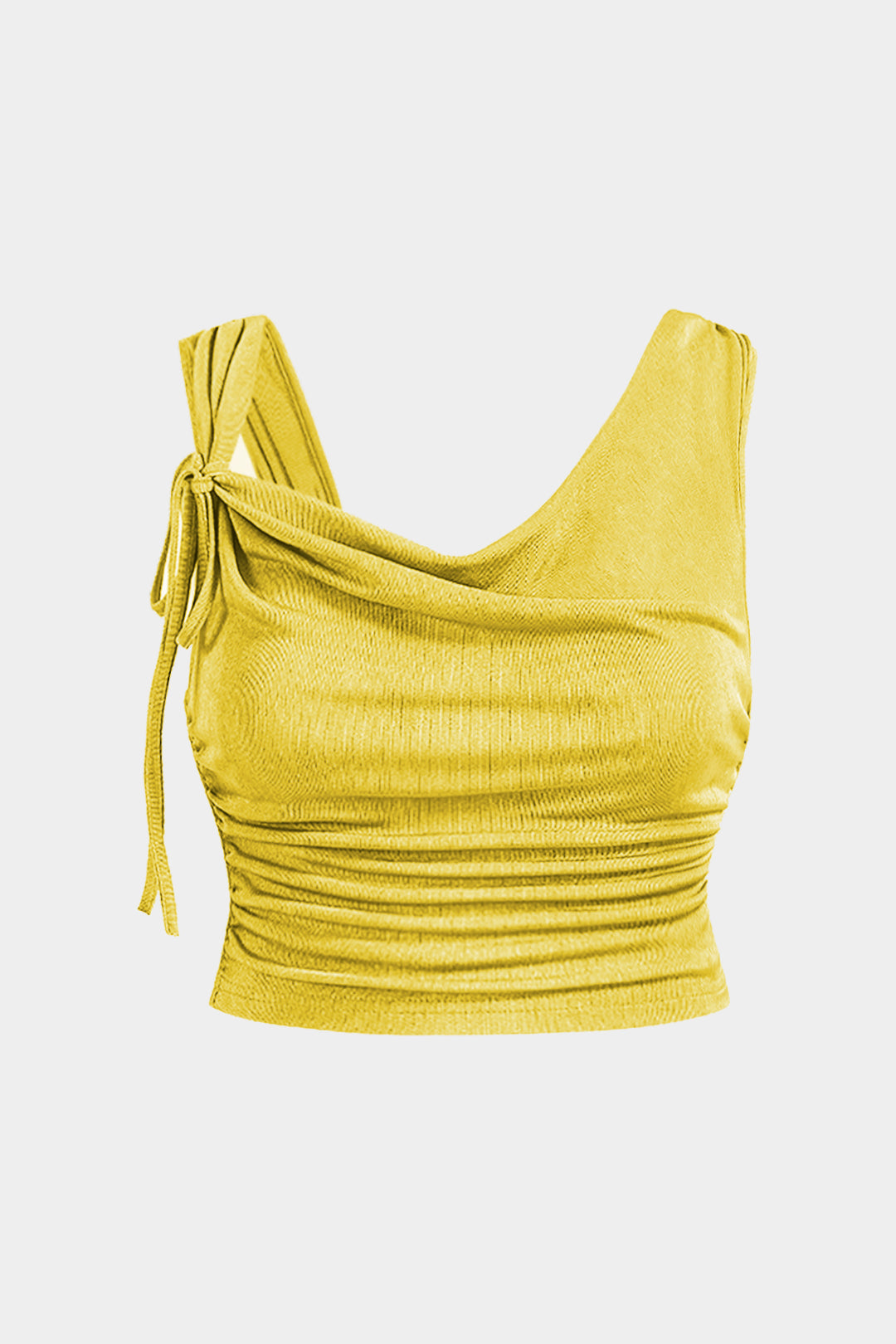 Plus Size Ruched Tie Knot Tank Top