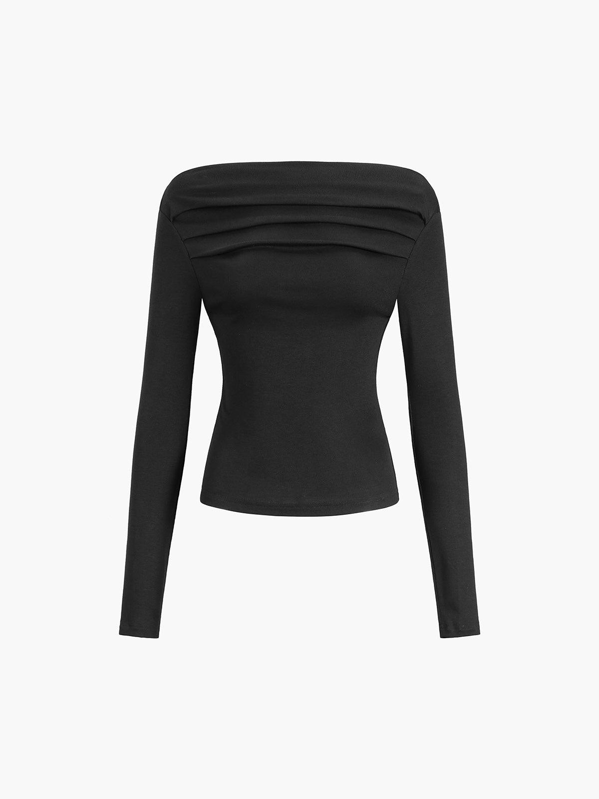 Oblique Off-Shoulder Long Sleeve T-Shirt