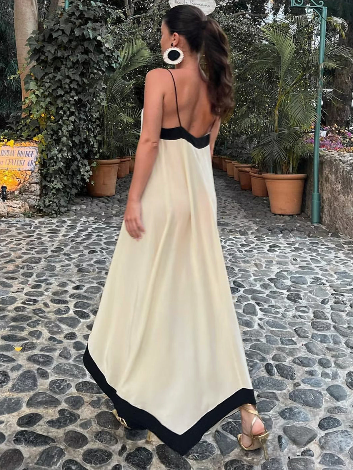 Sicily Old Money Aesthetics Slip Long Dress