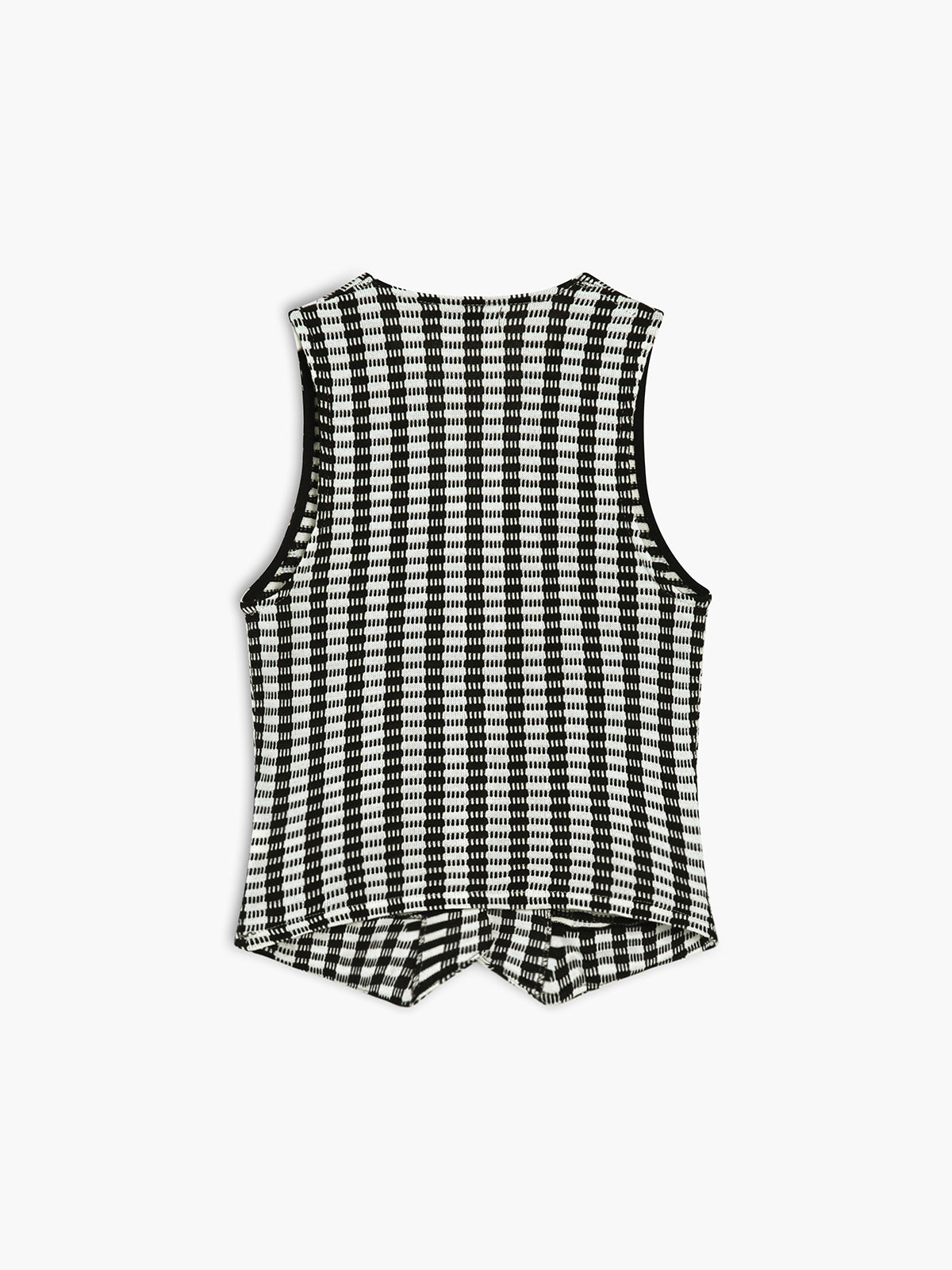 Pinstripe Eyelet Knit Vest