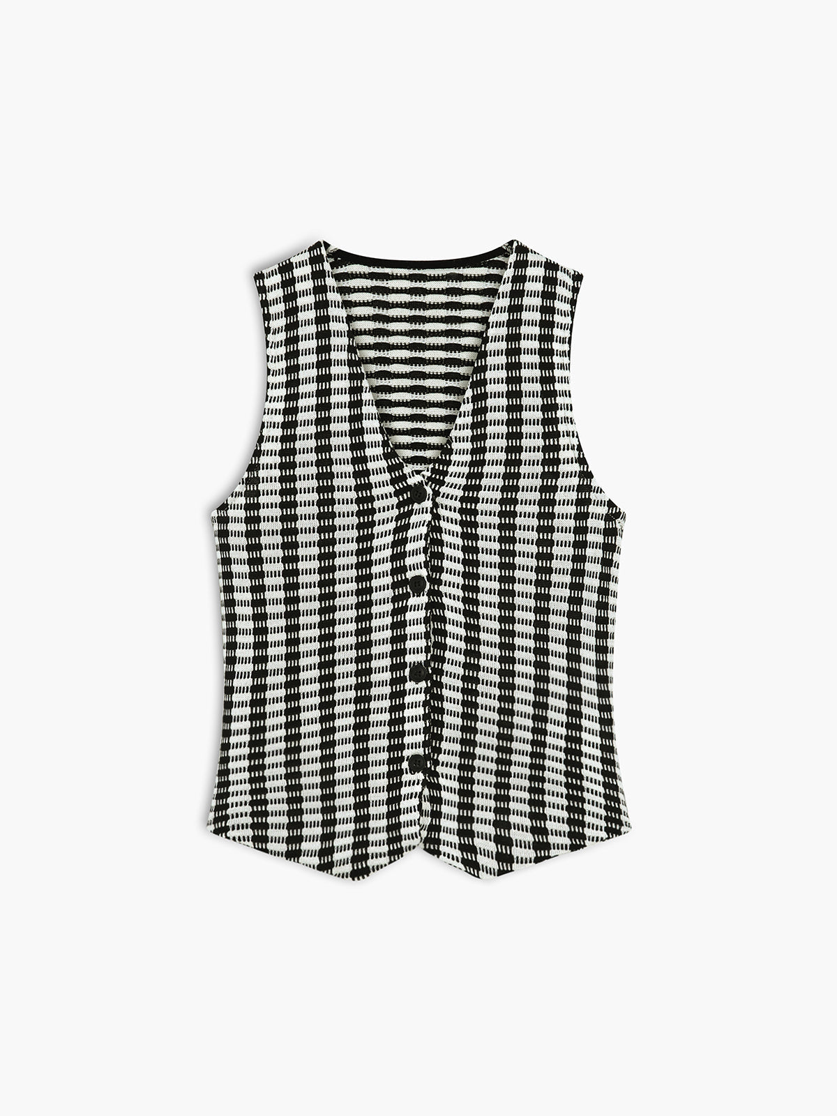 Pinstripe Eyelet Knit Vest