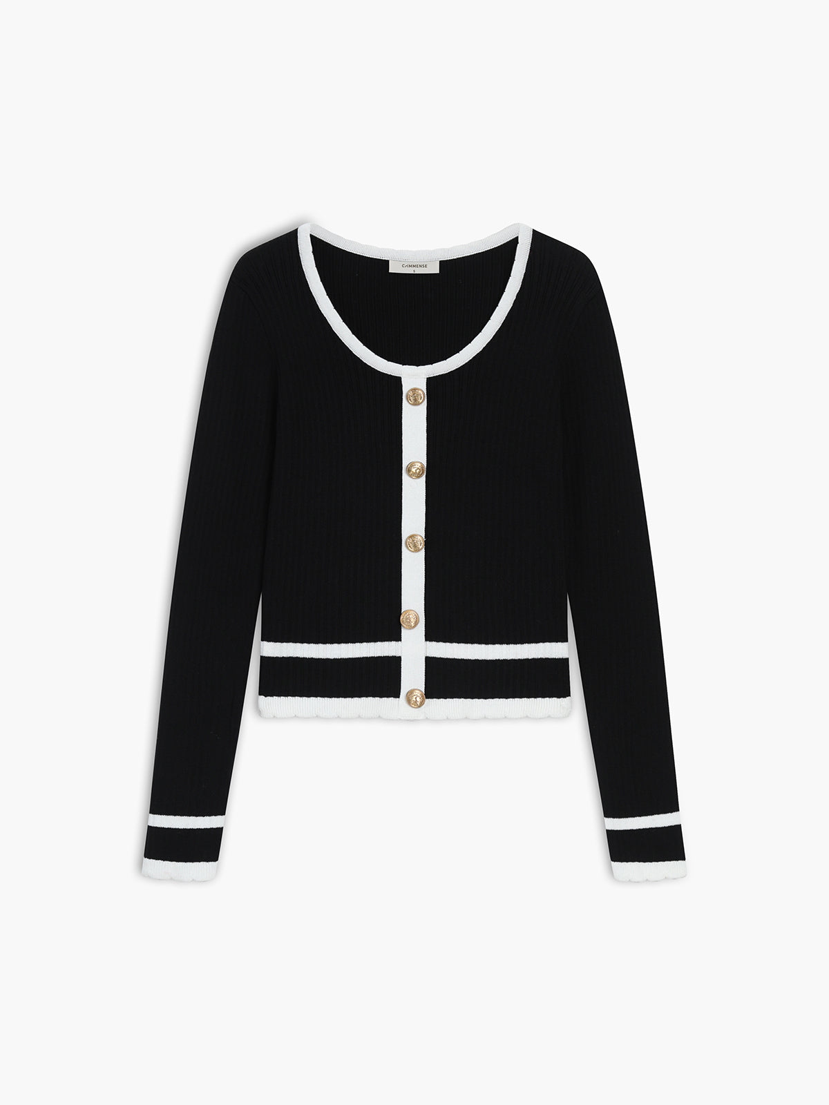 Retro Contrast Cardigan