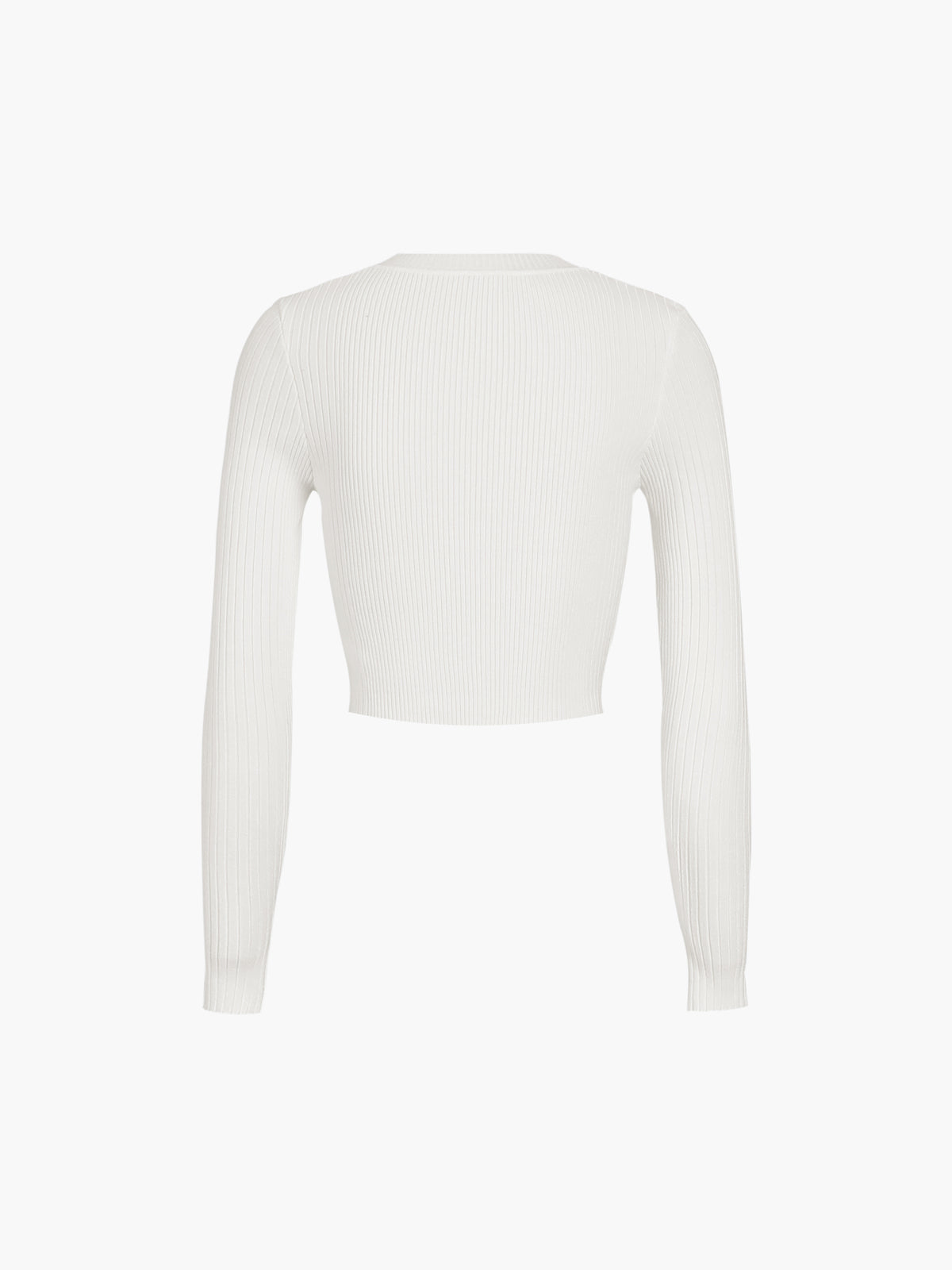 Cutout Split Beads Detail Ribbed Knit Top