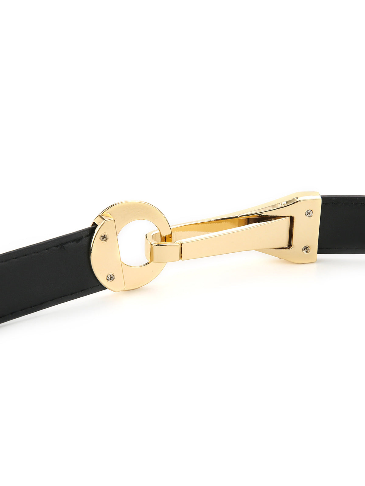 Leather Gold Buckle Belt