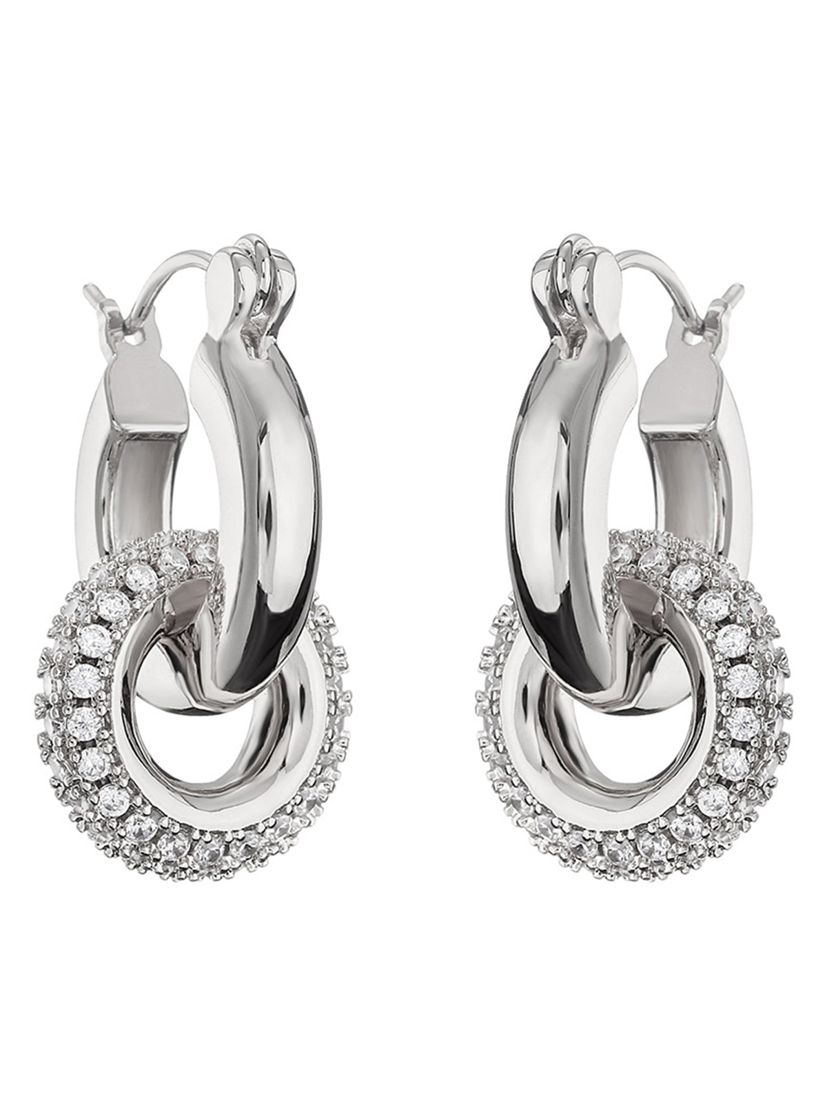 Polished Double Hoop Earrings