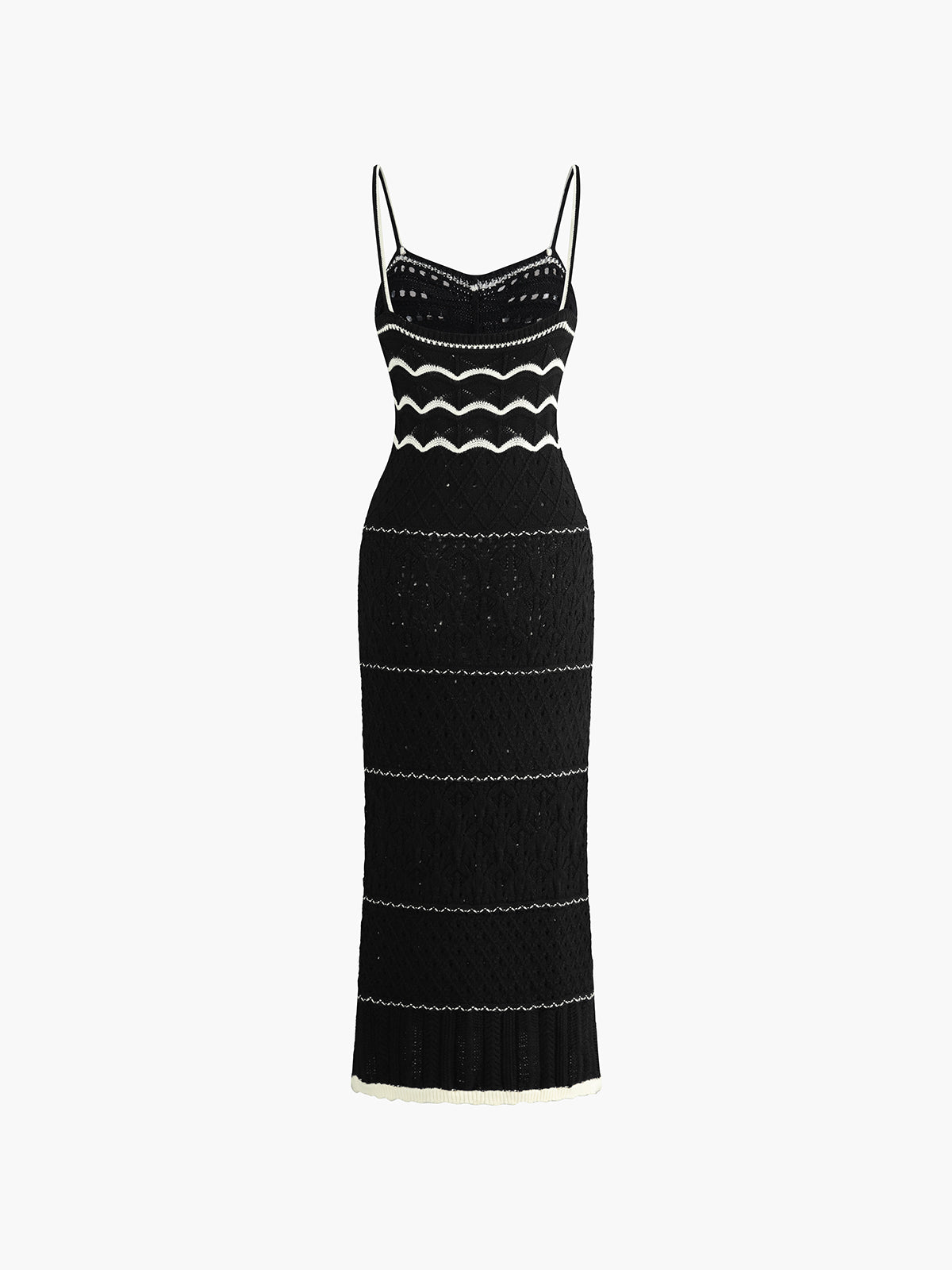 Paros Crochet Eyelet See Through Midi Dress