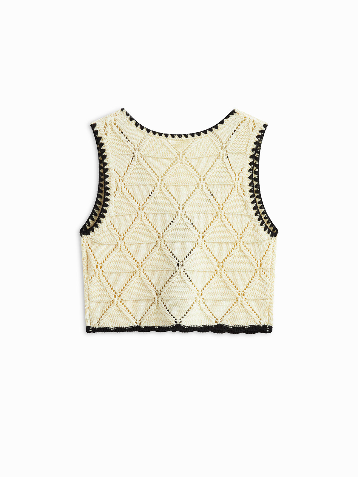 Knotted Contrast Trim Sweater Vest