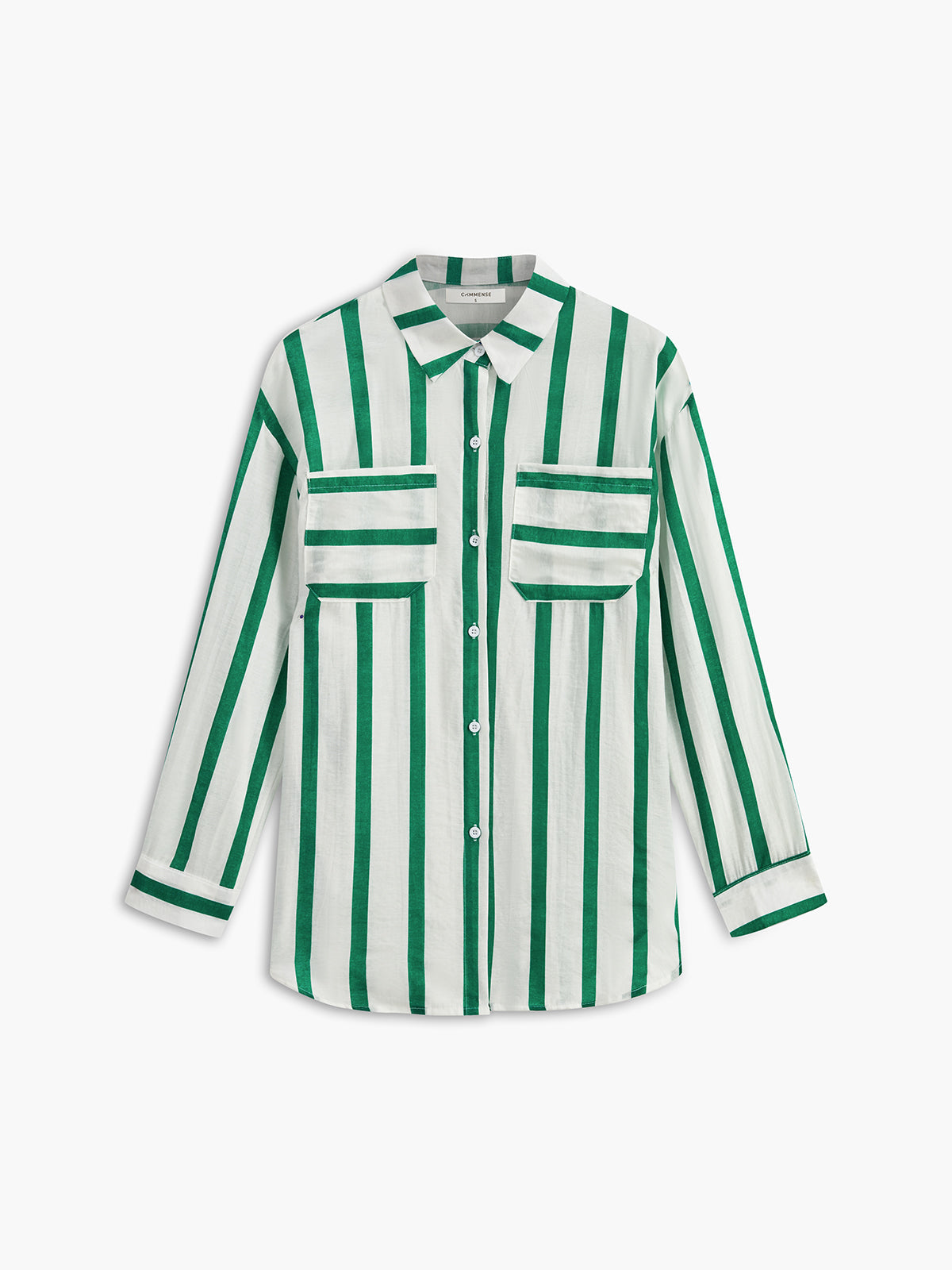 Oversized Cotton & Linen Stripe Shirt