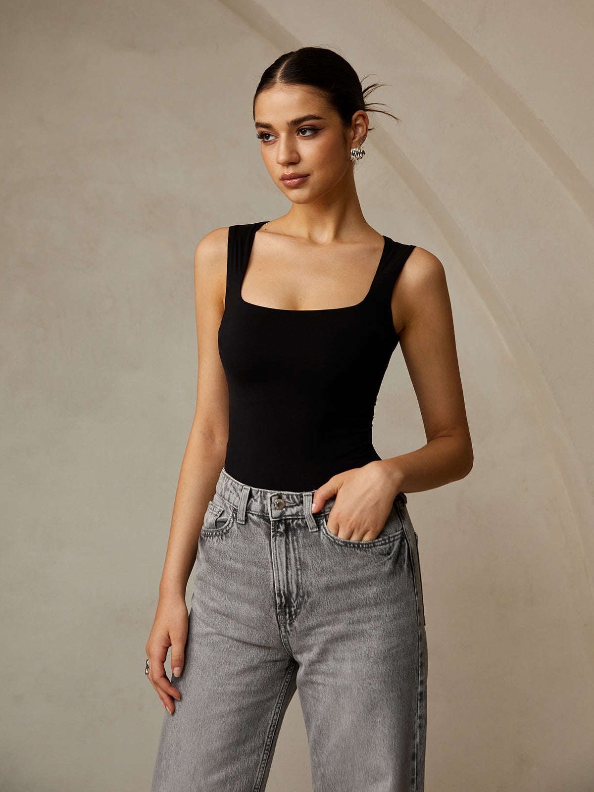 Casual Plain Strappy Top