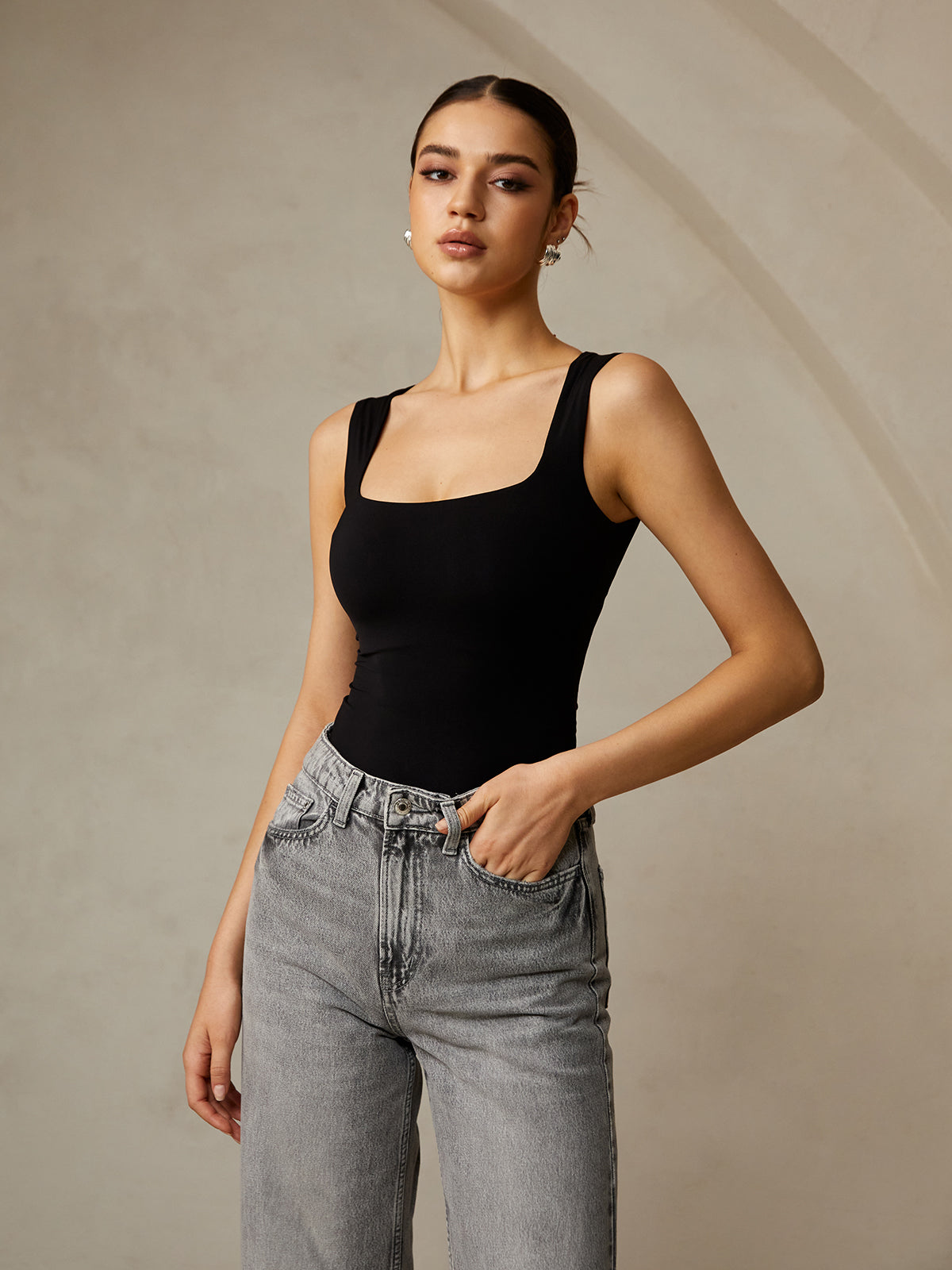 Casual Plain Strappy Top