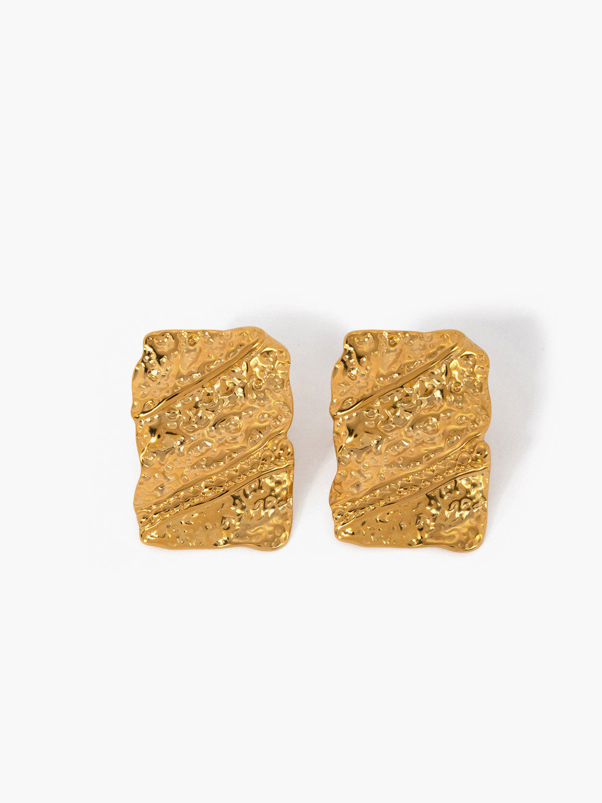 Gold Square Earrings