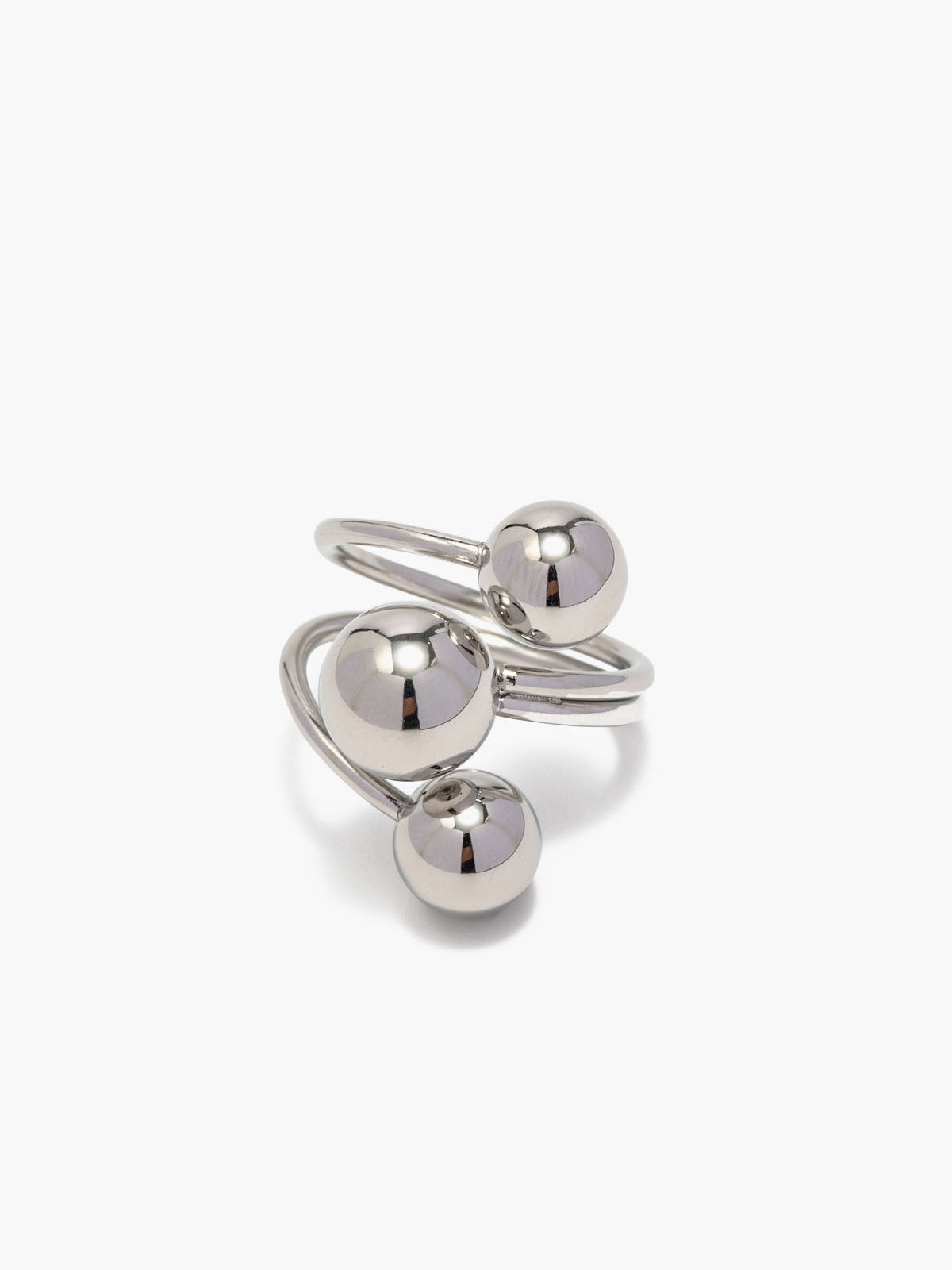 1pc Silver Ball Open Ring