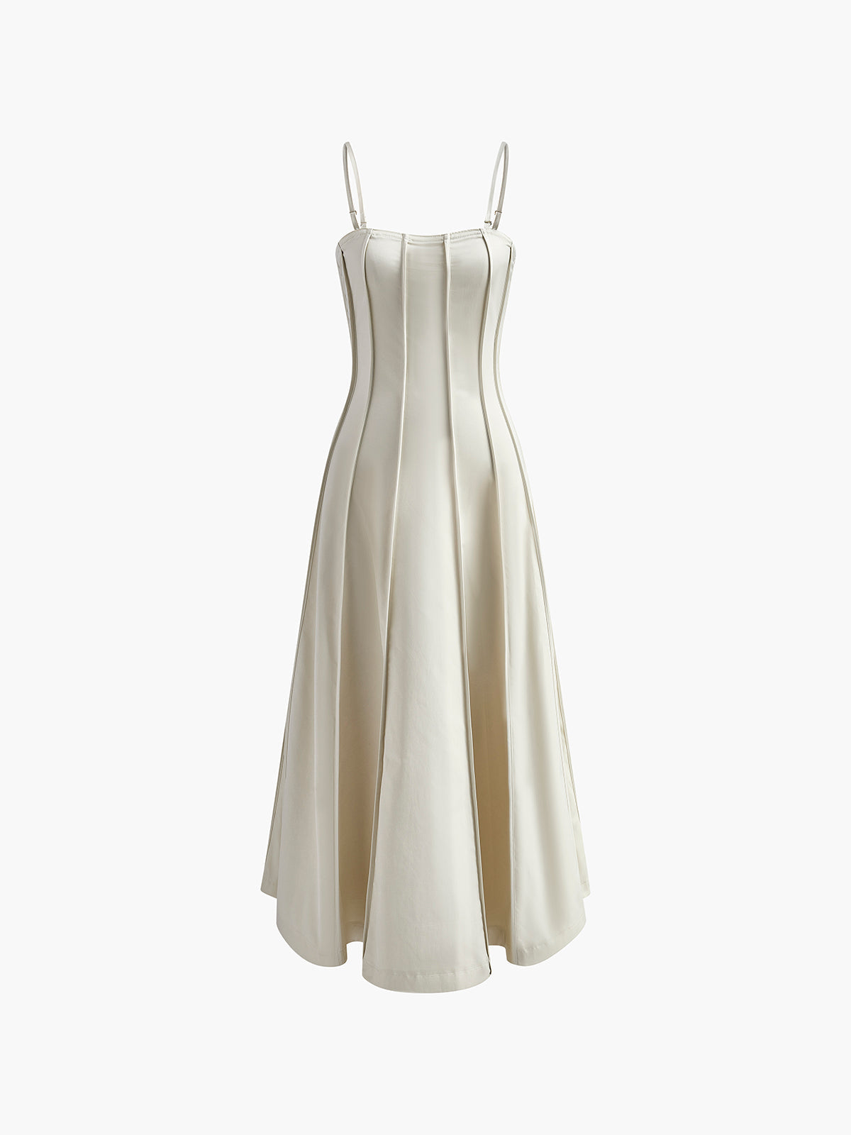 Pleated Piping Flowy Cami Dress