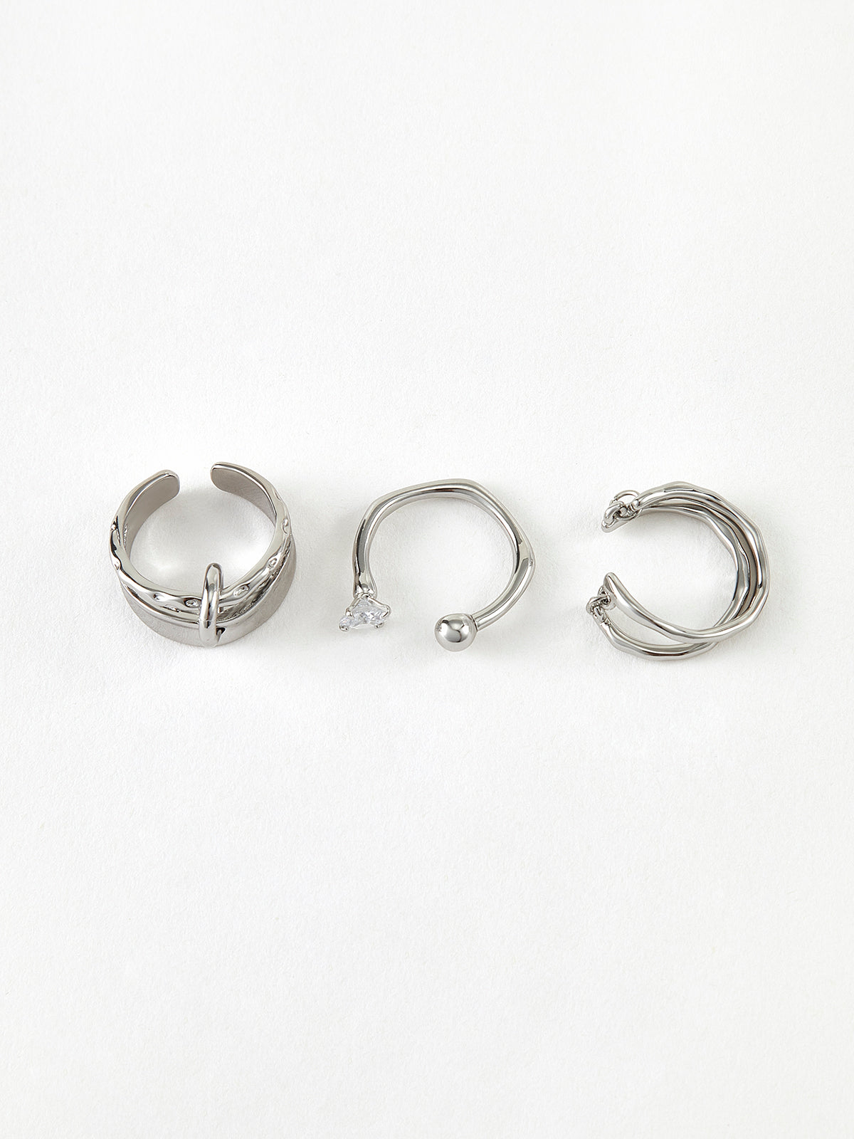 3pcs Open Hoop Ring