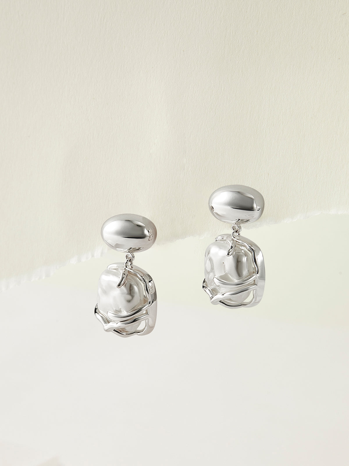 Baroque Pearl Pendant Earrings