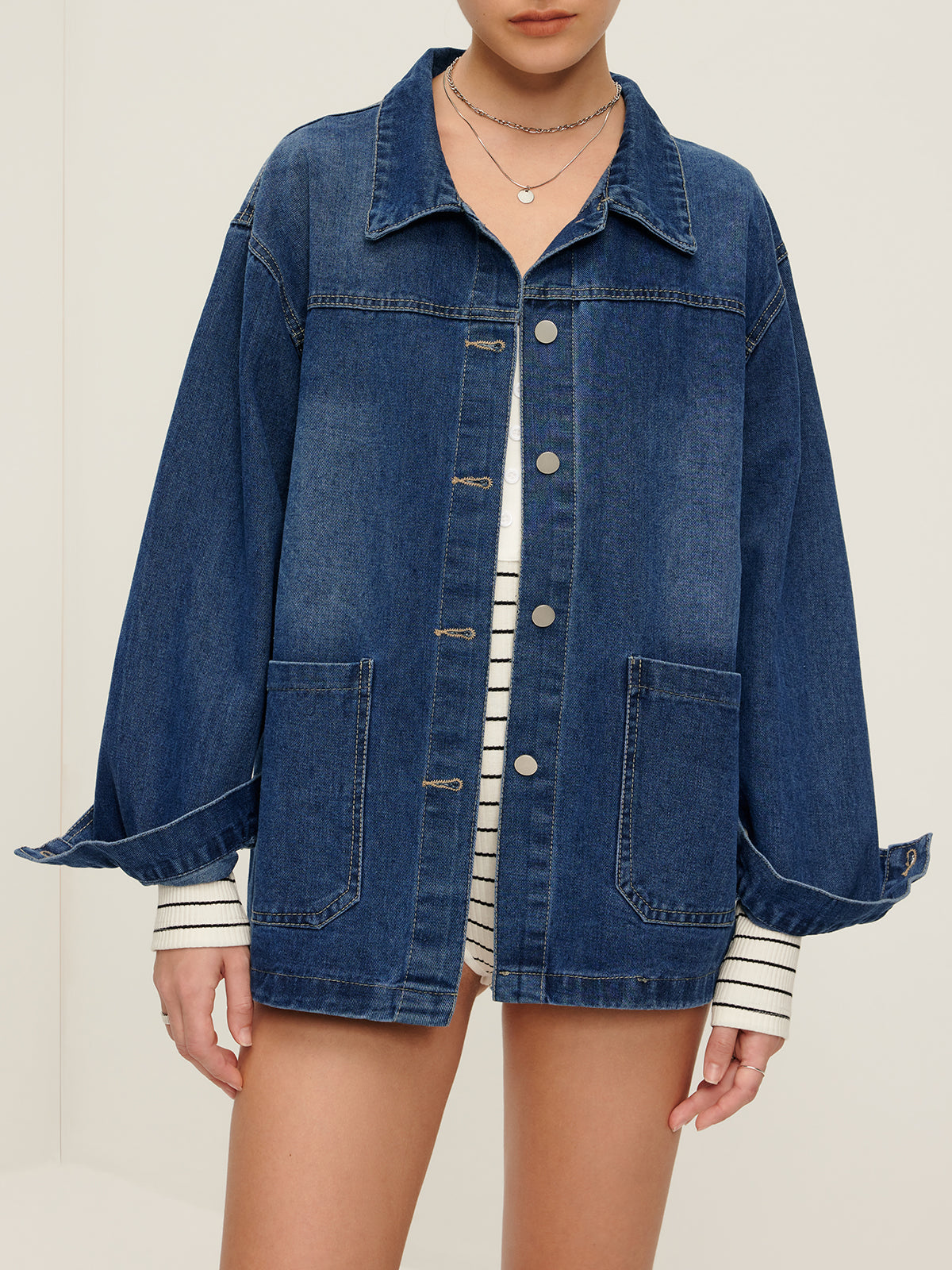 Casual Breasted Lapel Denim Jacket