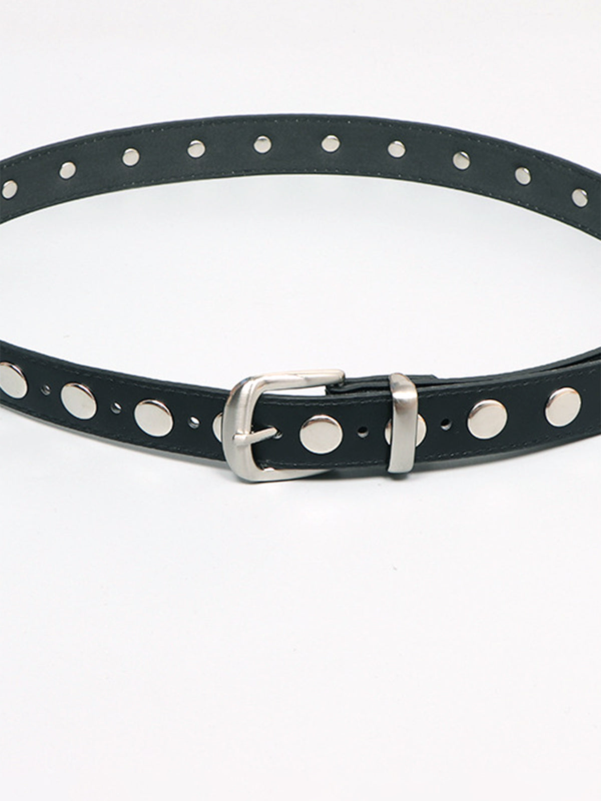 Soft-Buckle Studded Belt