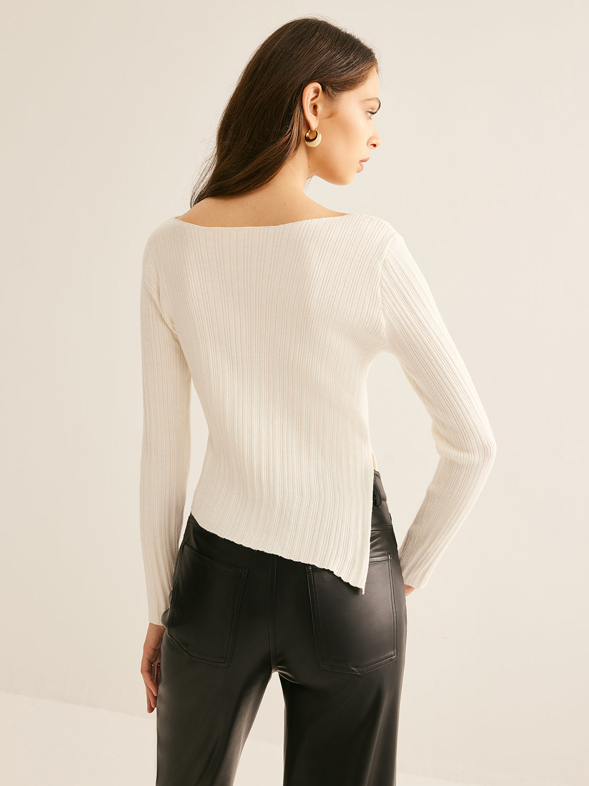 Casual Split Knit Top