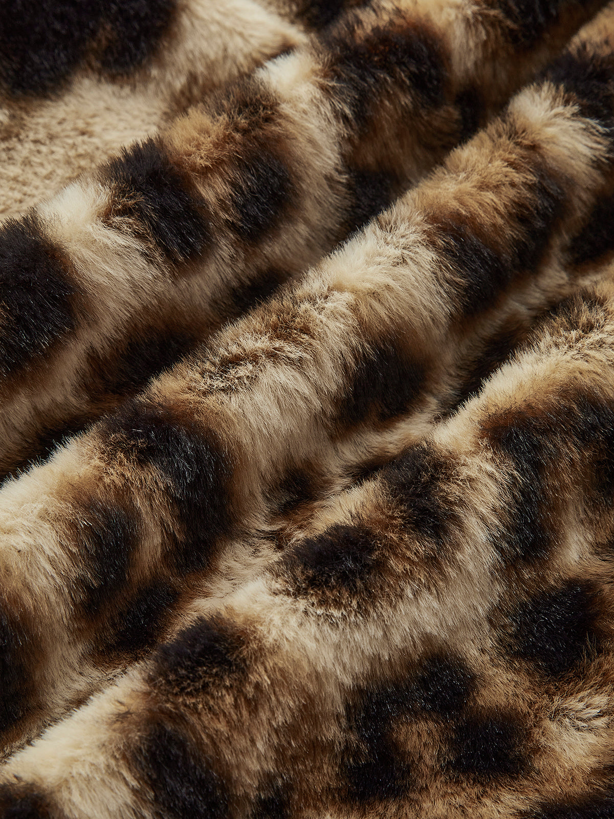 Leopard Print Oversized Faux Fur Coat