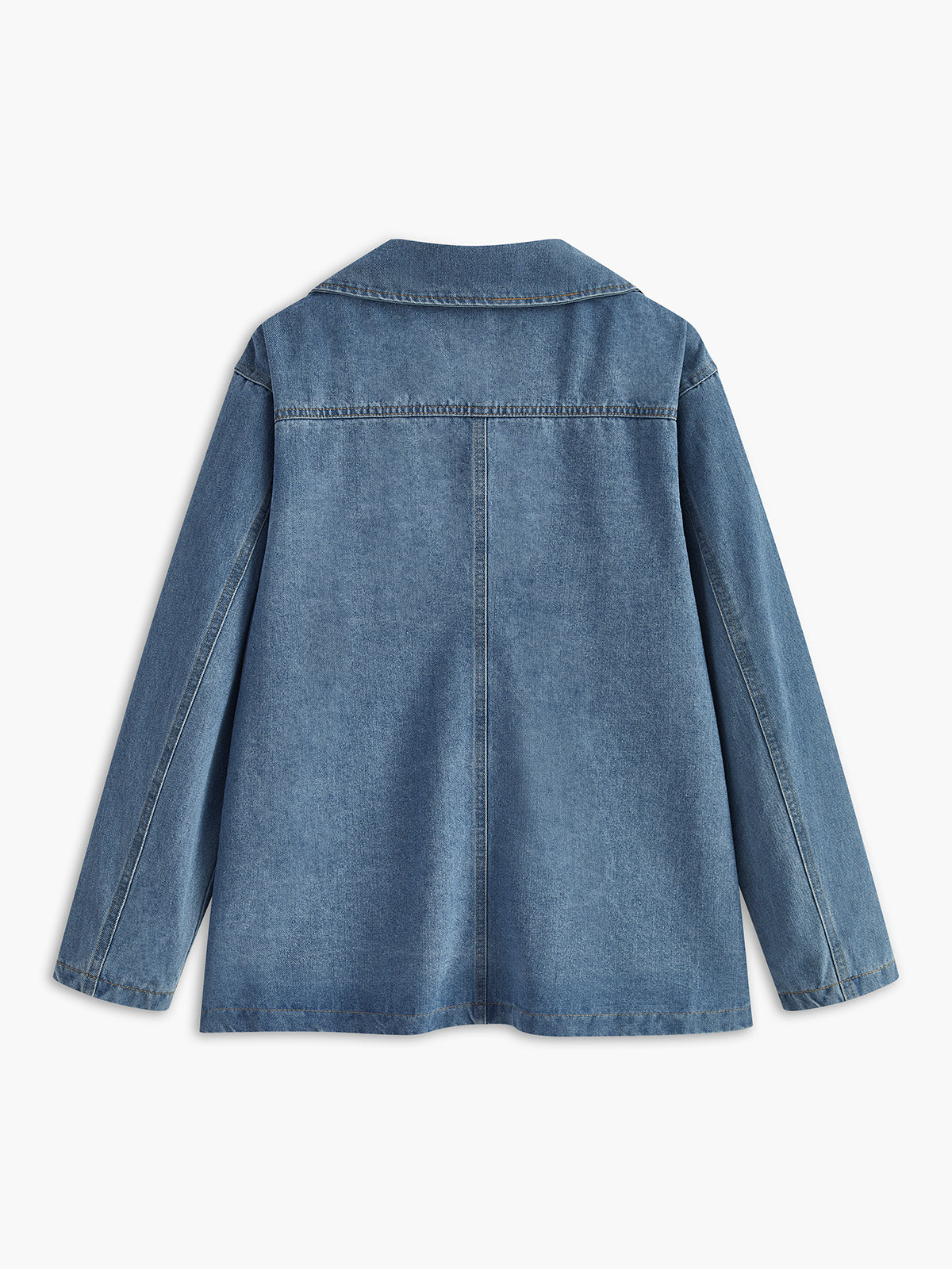 Lapel Cargo Denim Jacket