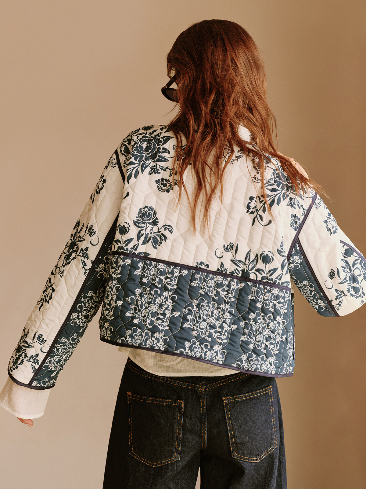 Boheme Printed Piping Cozy Jacket