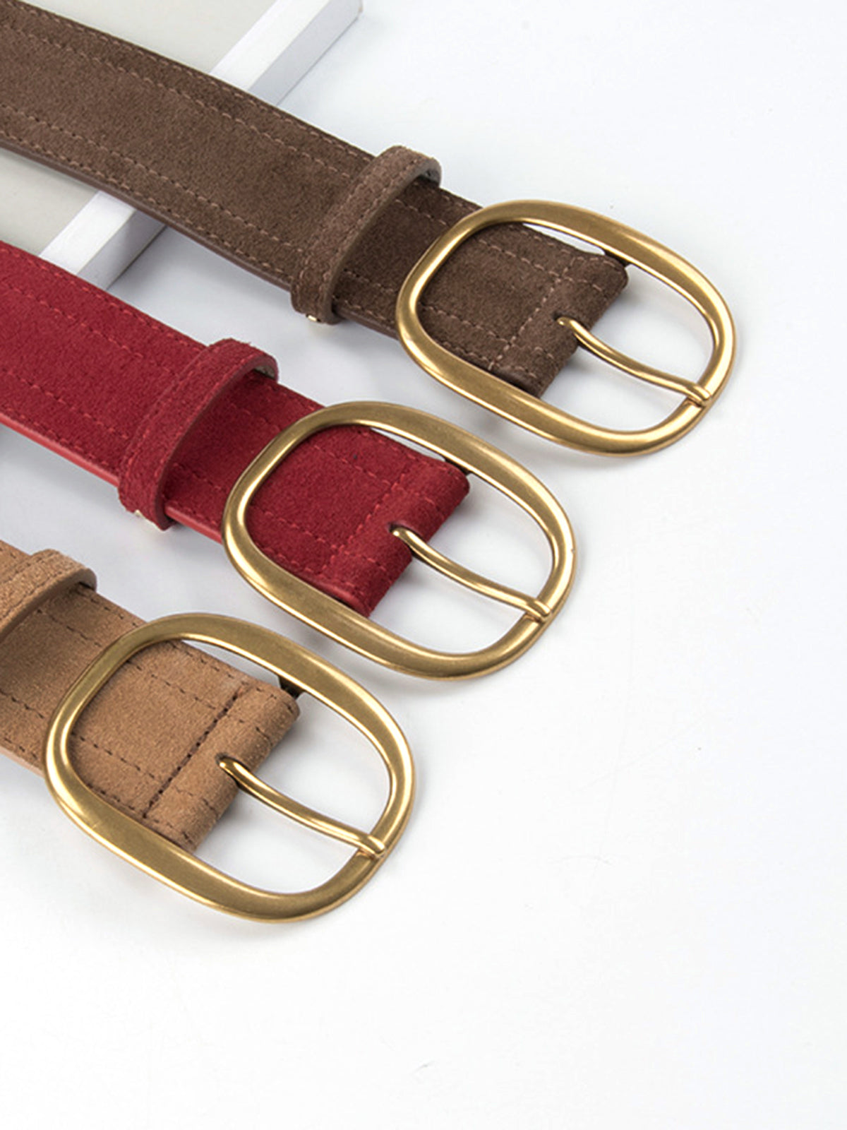 Matte Golden Buckle Belt