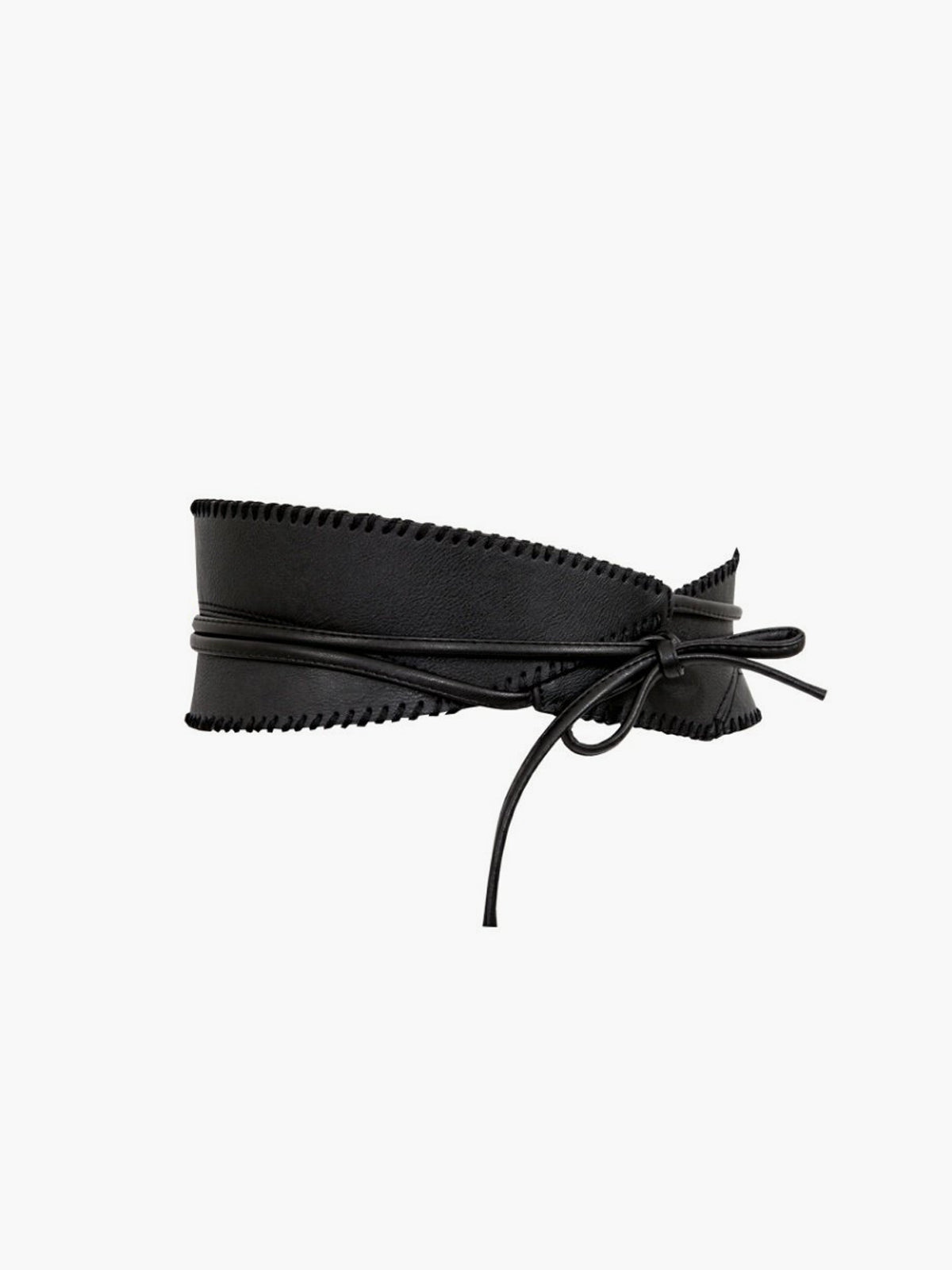 Asymmetrical Wide Tie Belt