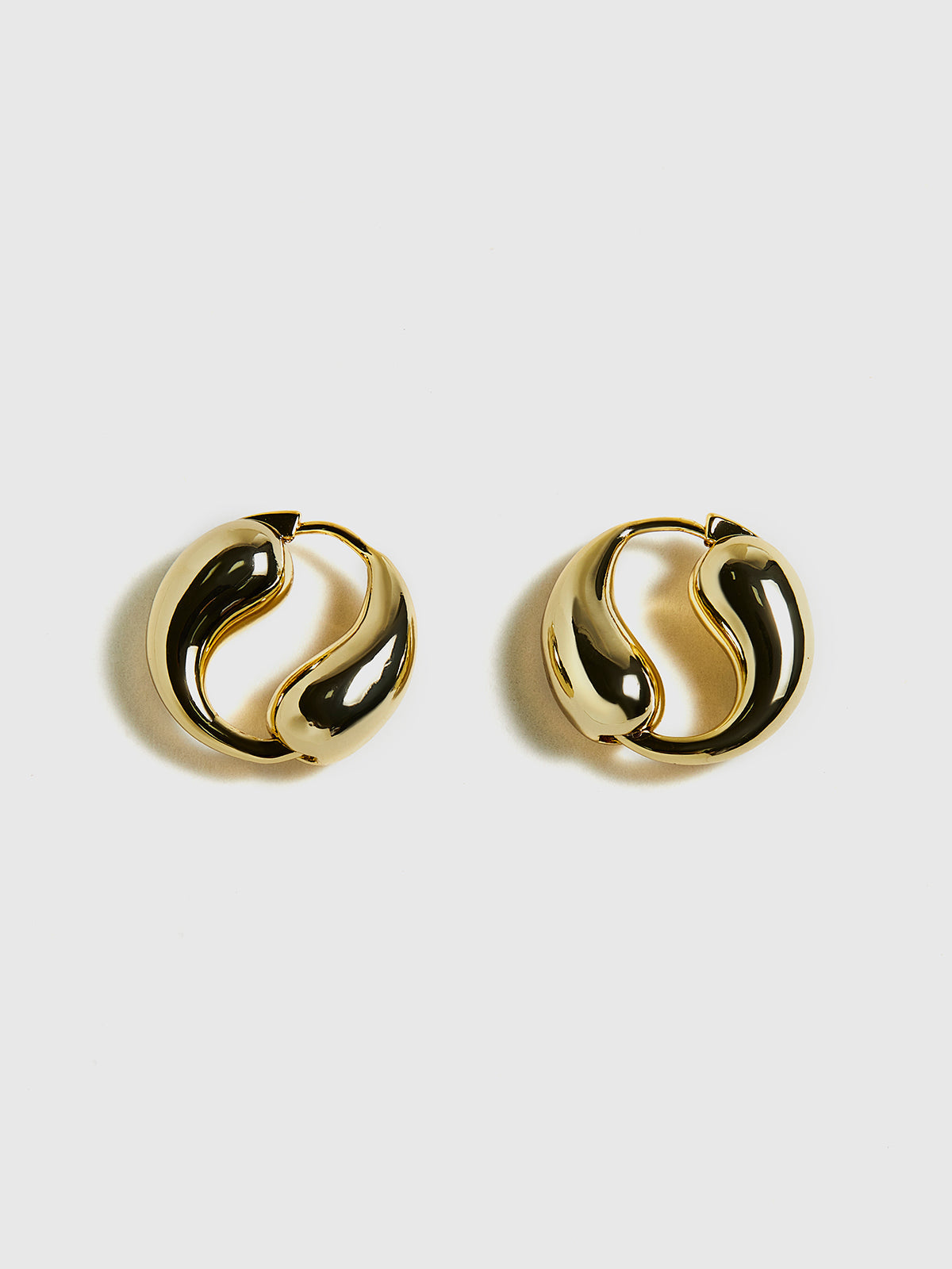 Tai Chi Water Drop Hoop Earrings