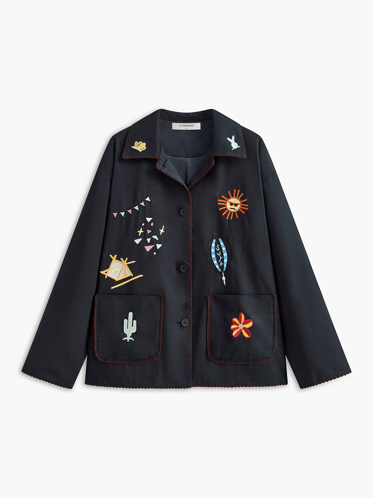 Boheme Embroidery Lapel Jacket