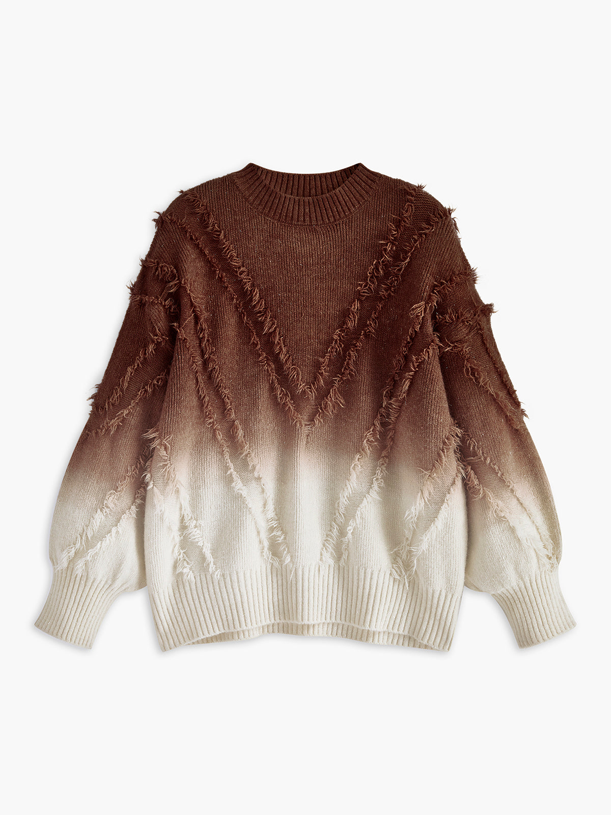 Ombre Tassel Piping Sweater