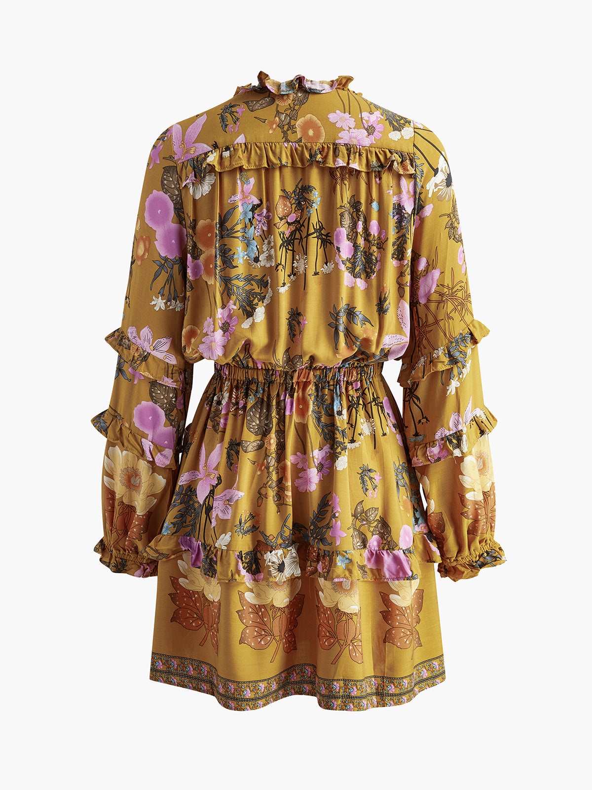 Boheme Printed Ruffle Cozy Dress