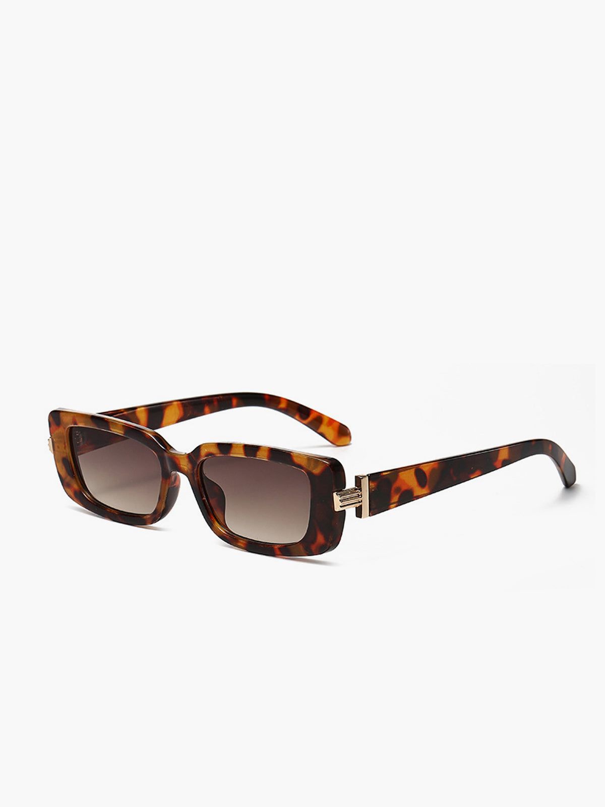 Leopard Printed Square Sunglasses