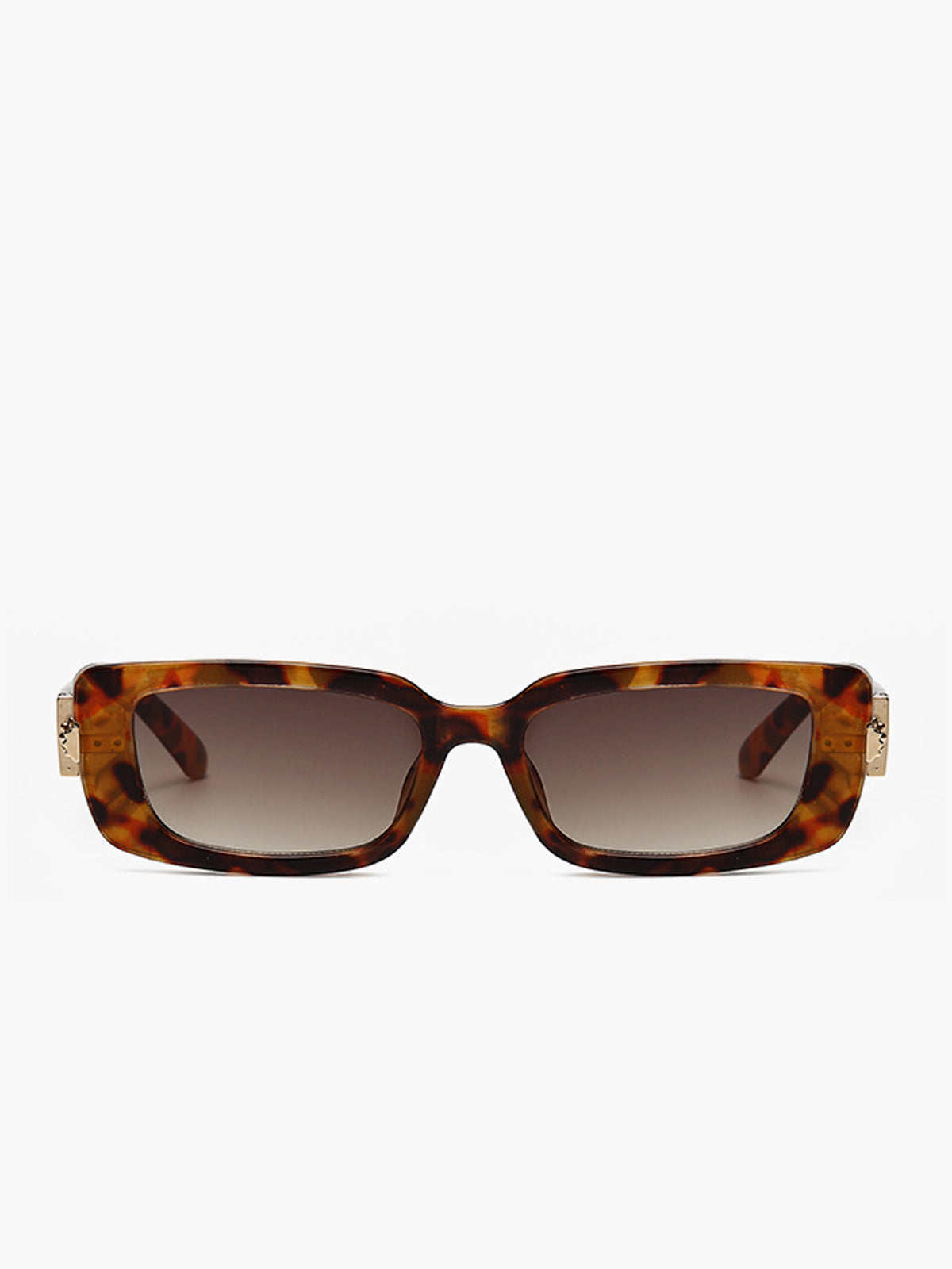 Leopard Printed Square Sunglasses