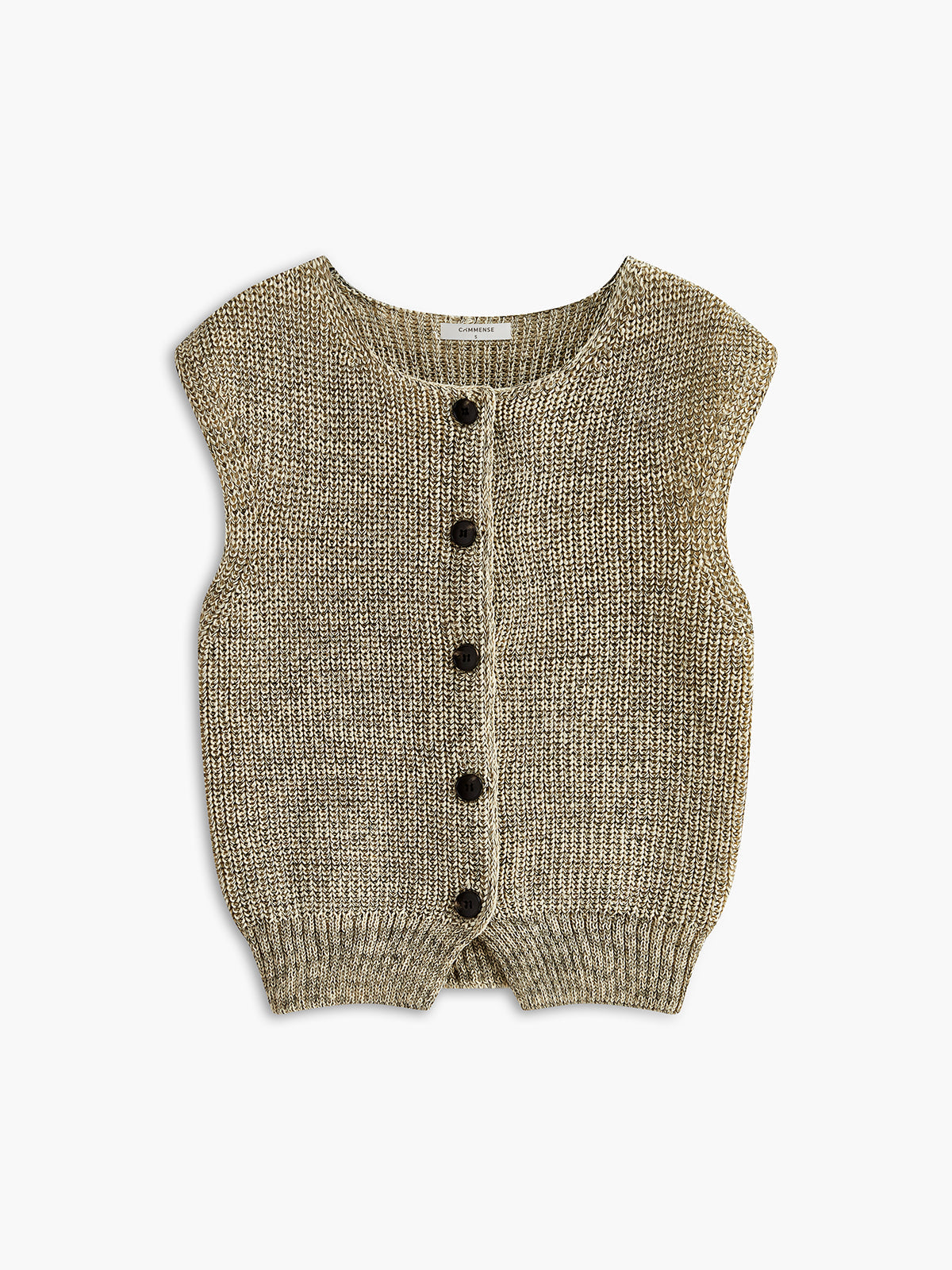 Breasted Soft Sweater Vest